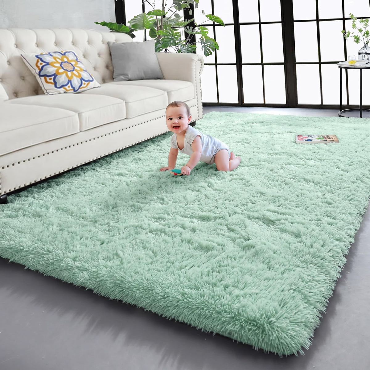 Super Soft Runner Rugs For Hallway 2x6 Ft,Grey Rug Home Decor Aesthetic