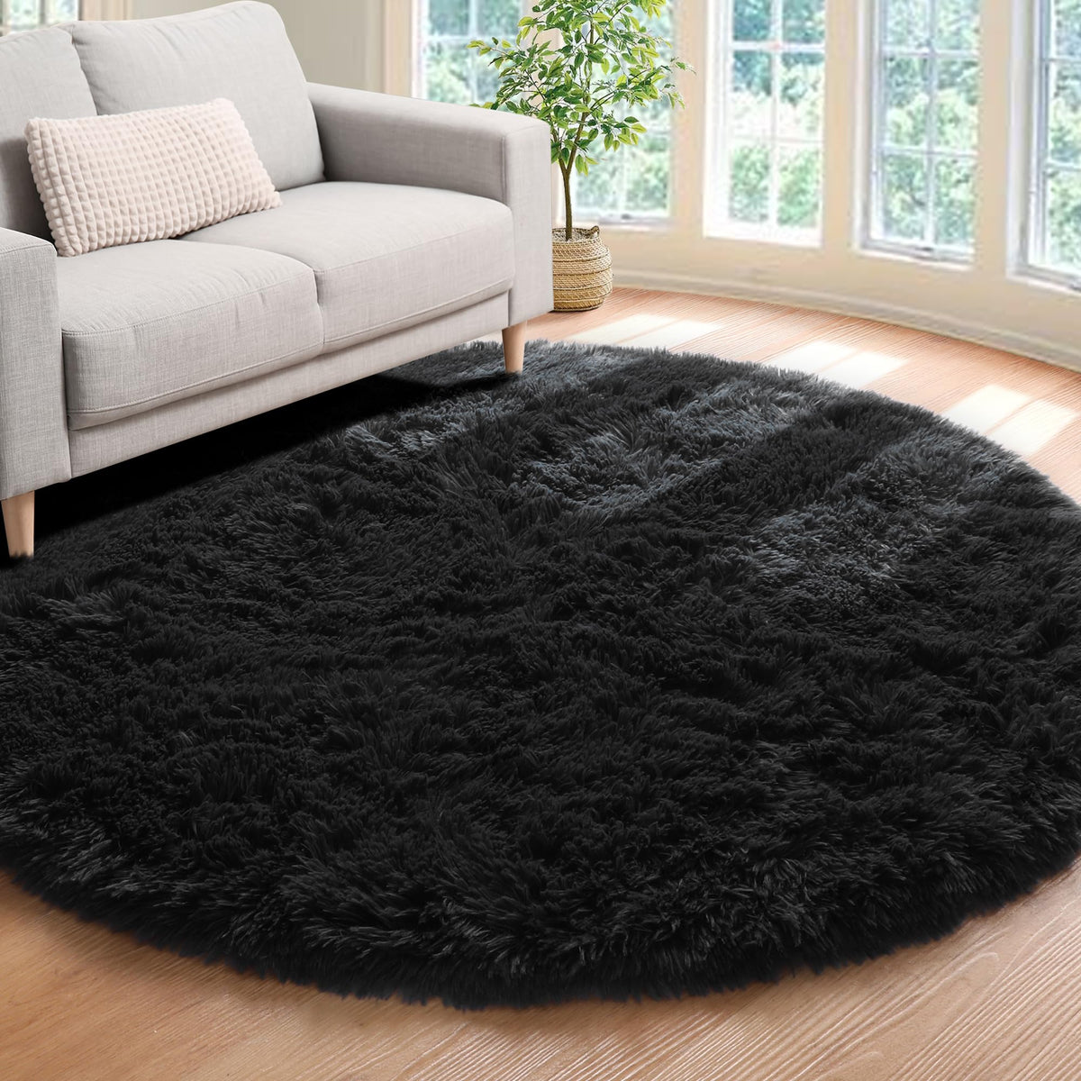 White Runner Rugs for Bedroom Living Room, Fluffy 2x6 Bedside Soft Area Rug