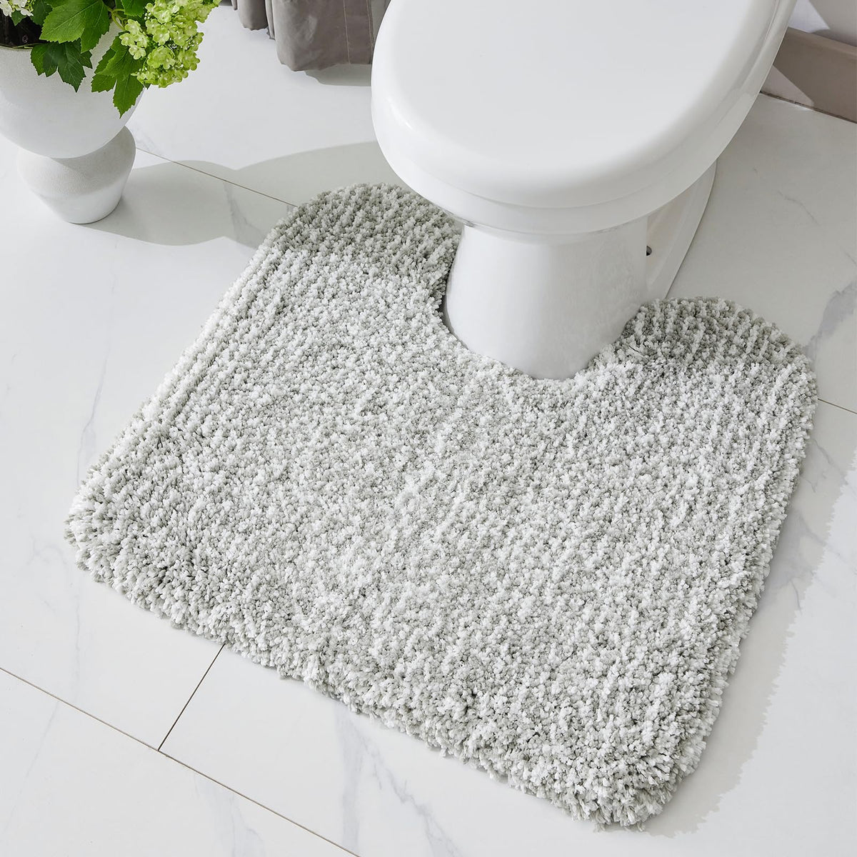 Microfiber Bathroom Rugs 24x17 Absorbent Soft Non Slip, Blue
