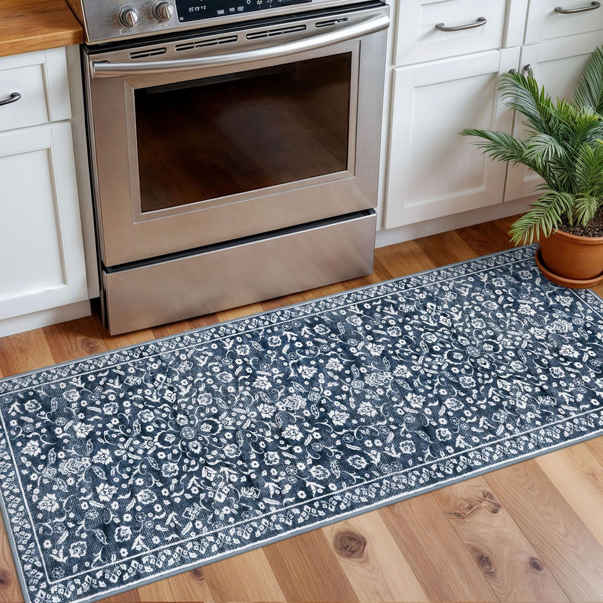 Vintage Washable Entryway Rug 2x3 Small Area Rug Non Slip Door Mat