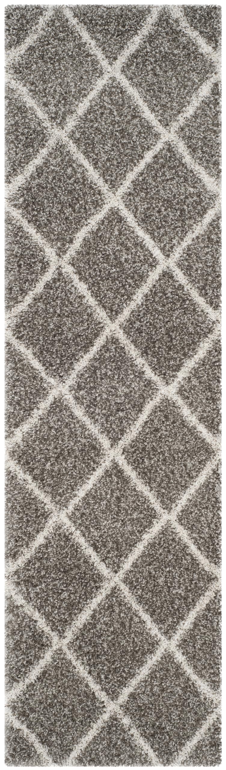 SAFAVIEH Hudson Shag Accent Rug 2'x3', Soft Distressed Grey & Ivory SGH281K