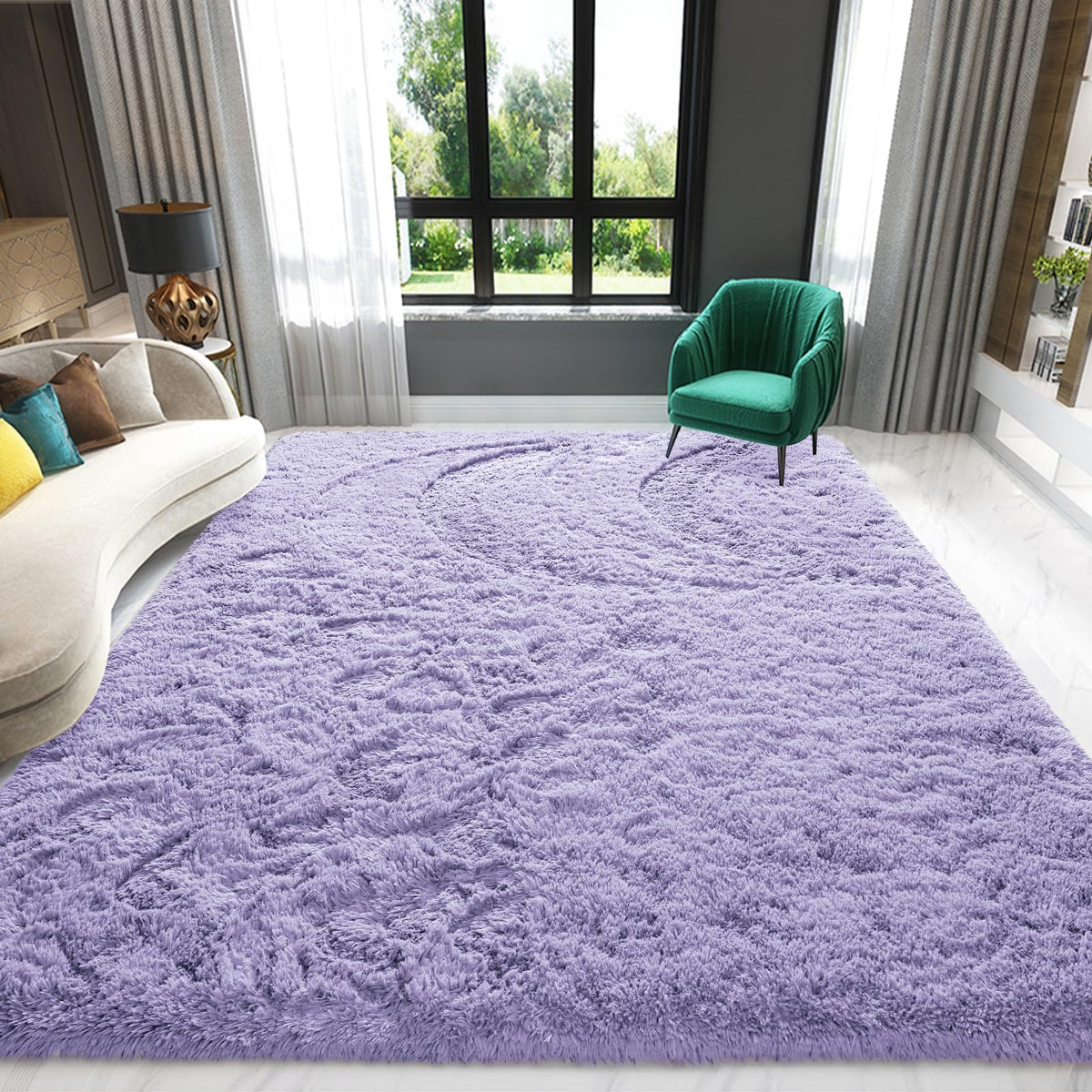 Sage Green Runner Area Rugs for Bedroom Living Room, 2x6 Feet Fluffy Bedside Rugs, Soft Shaggy Carpet Rug for Kids Room Nursery, Furry Rugs for Girls Boys Dorm Room Home Decor