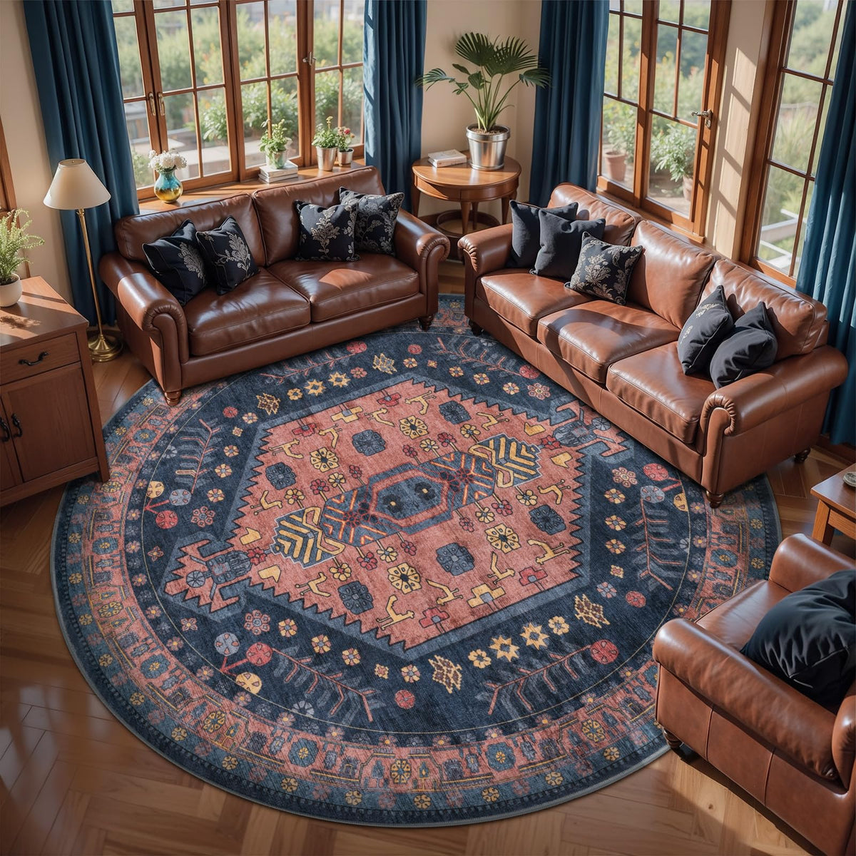 Ciicool Washable 3x5 Area Rug,Boho Non-Slip Indoor Mat for Entryway Kitchen
