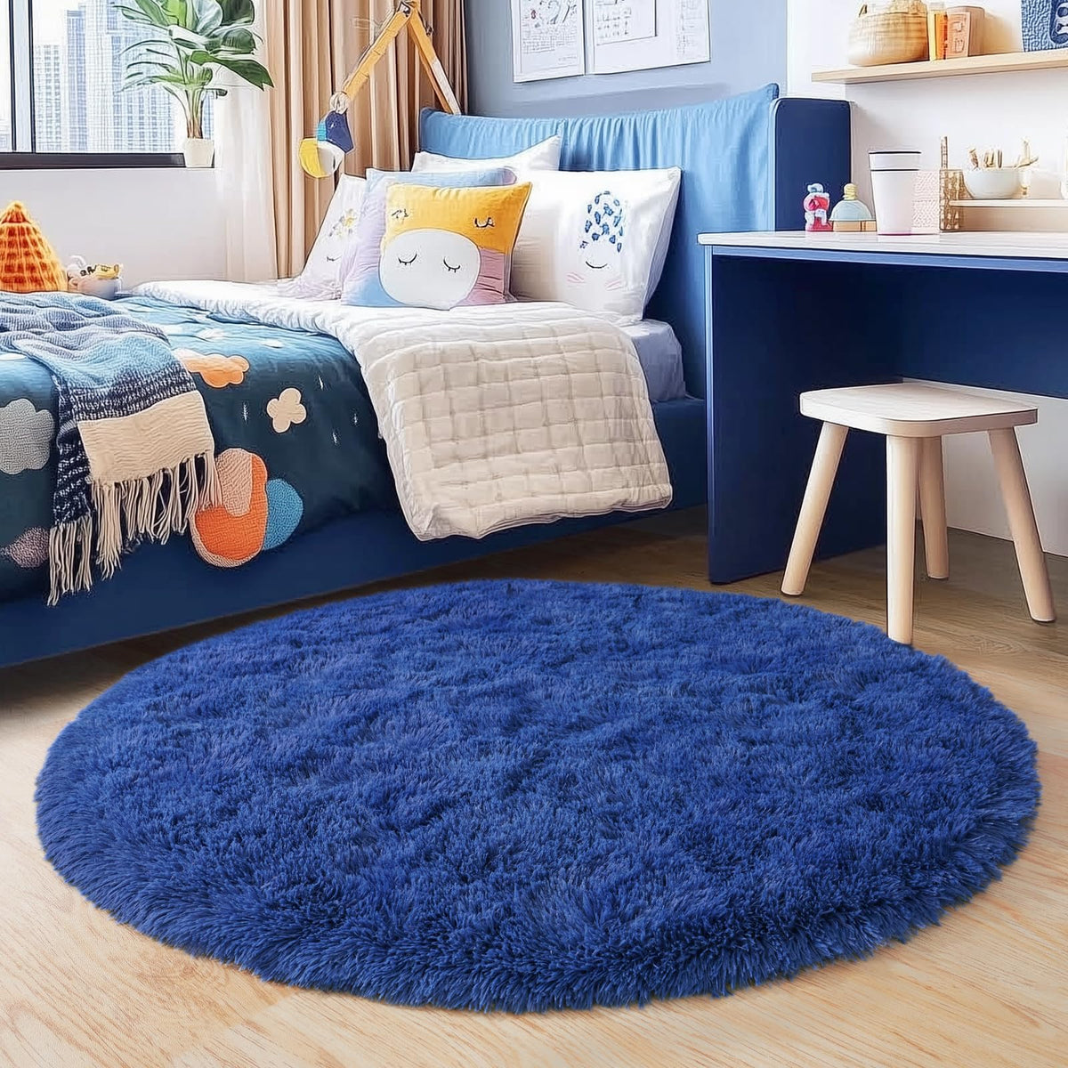 Small Black Area Rug, 2x3 Rug for Bedroom Shaggy Throw Rugs for Dorm Rug, Soft Shag Carpet for Kids Room, Plush Comfy Fluffy Bedside Rug for Home Decor Aesthetic
