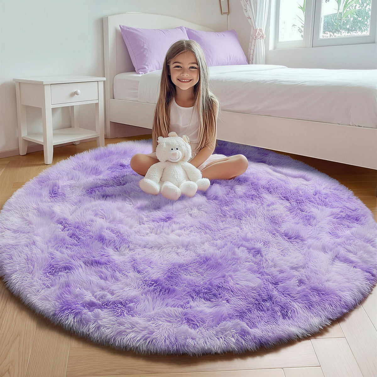 White Runner Rugs for Bedroom Living Room, Fluffy 2x6 Bedside Soft Area Rug