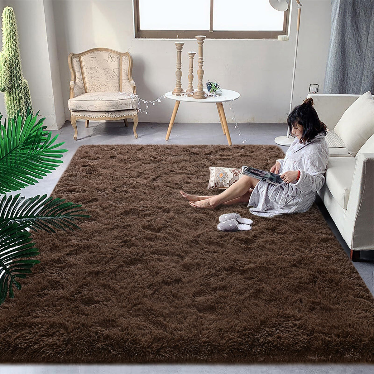 DweIke Fluffy Sage Green Runner Rugs for Bedroom, 2x6 Feet Soft Plush Long Runners for Girls Boys Kids, Non-Slip and Machine Washable Bedside Rug, Small Throw Carpet for Hallway Rooms Decor
