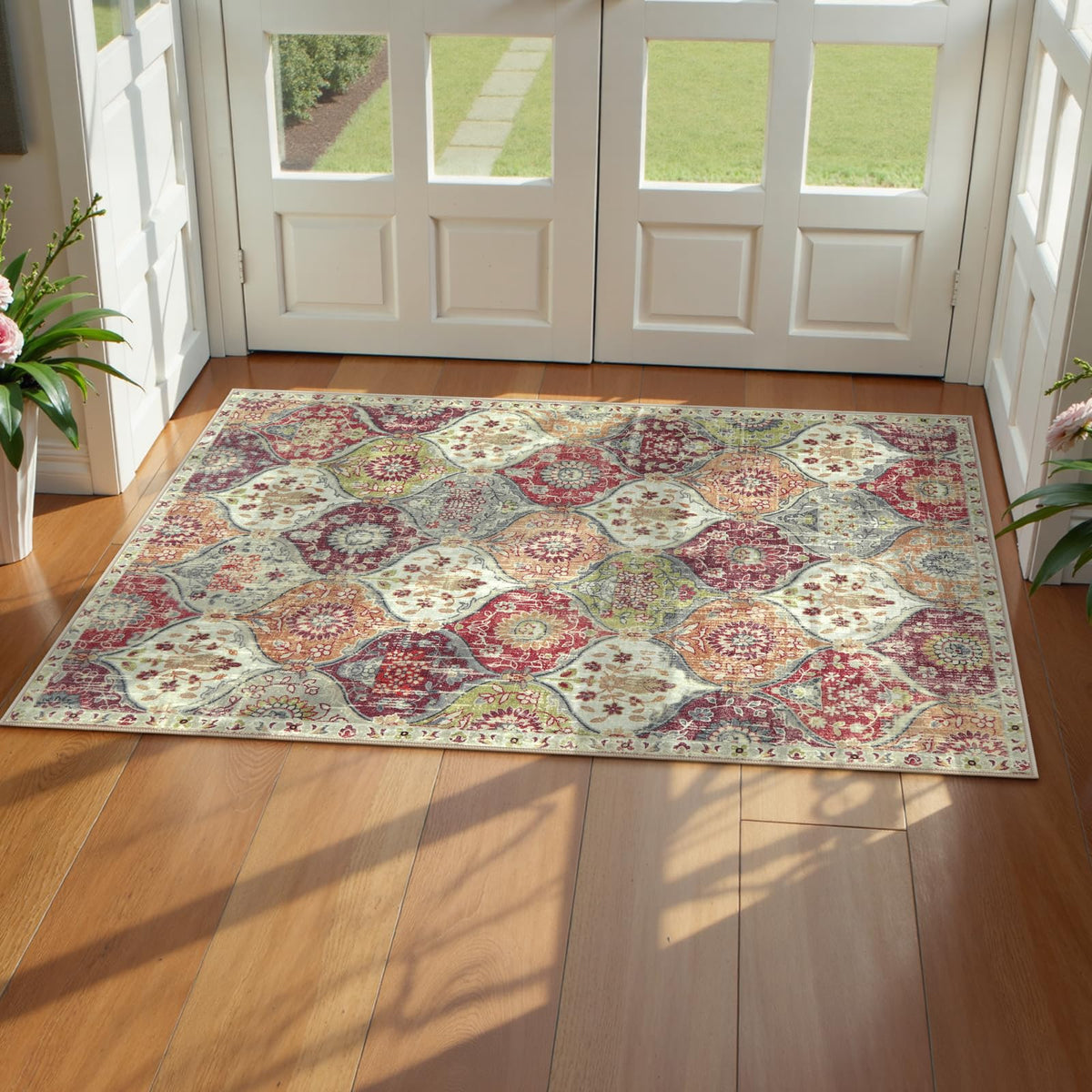 Lahome Washable Rugs for Entryway, 2x3 Kitchen Rugs Non Slip Washable