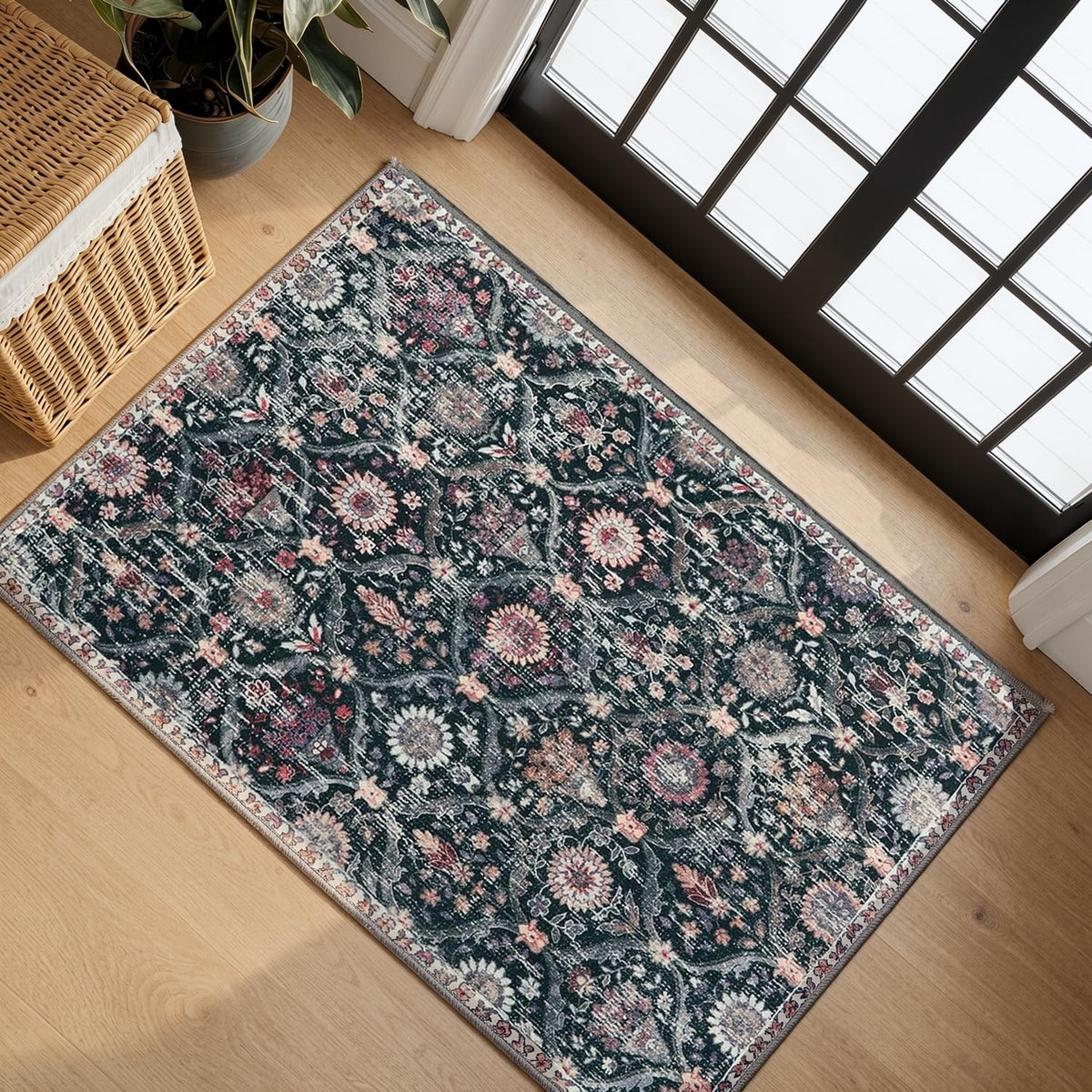 Lahome Washable Rugs for Entryway, 2x3 Kitchen Rugs Non Slip Washable