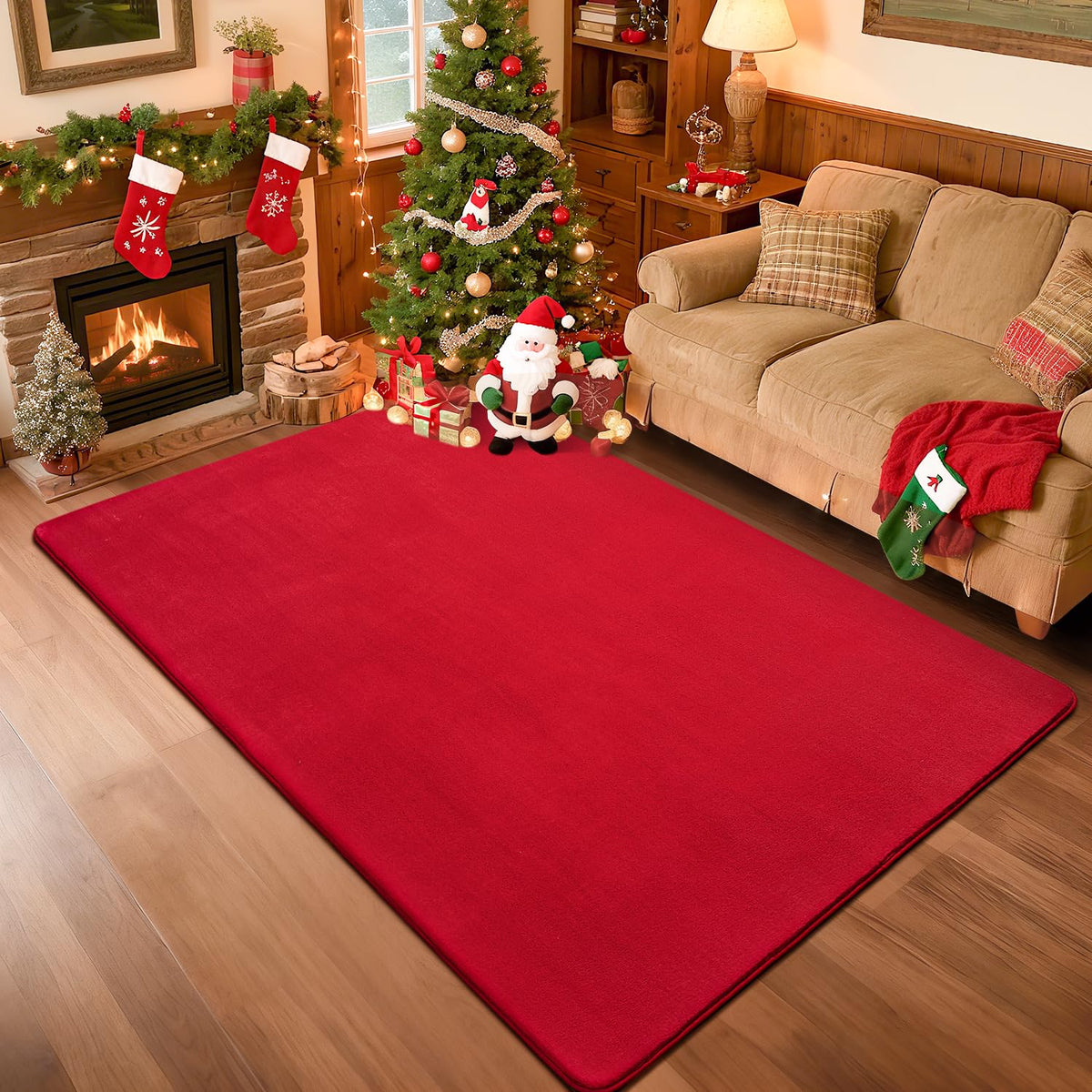 Przemy 2x6 Soft Runner Rug for Bedroom Living Room, Dark Purple Washable