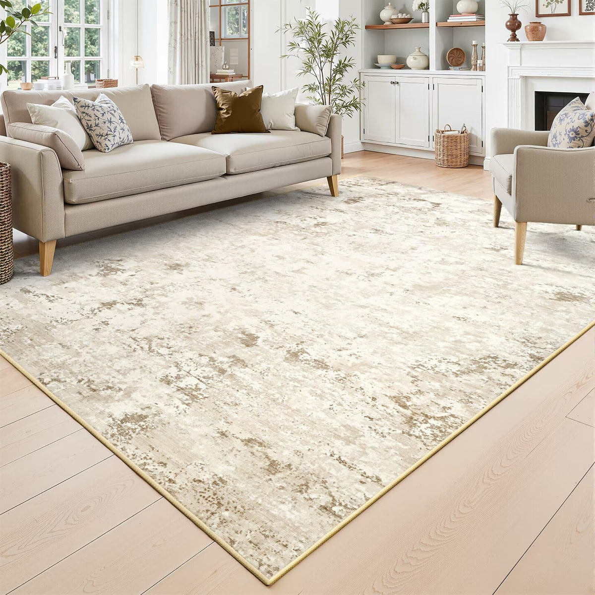 Toneed Washable 2x6 Non-Slip Runner Rug for Hallway Kitchen, Grey