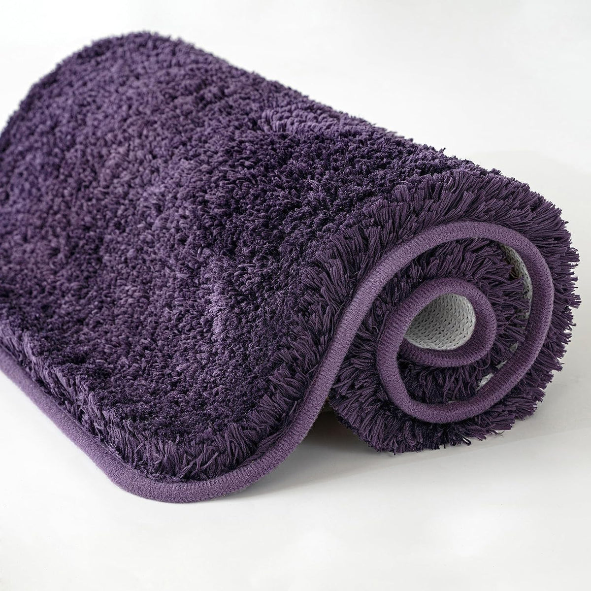 MIULEE Dark Purple Bathroom Rugs Soft Small Microfiber Bath Mat 16x24 Inch