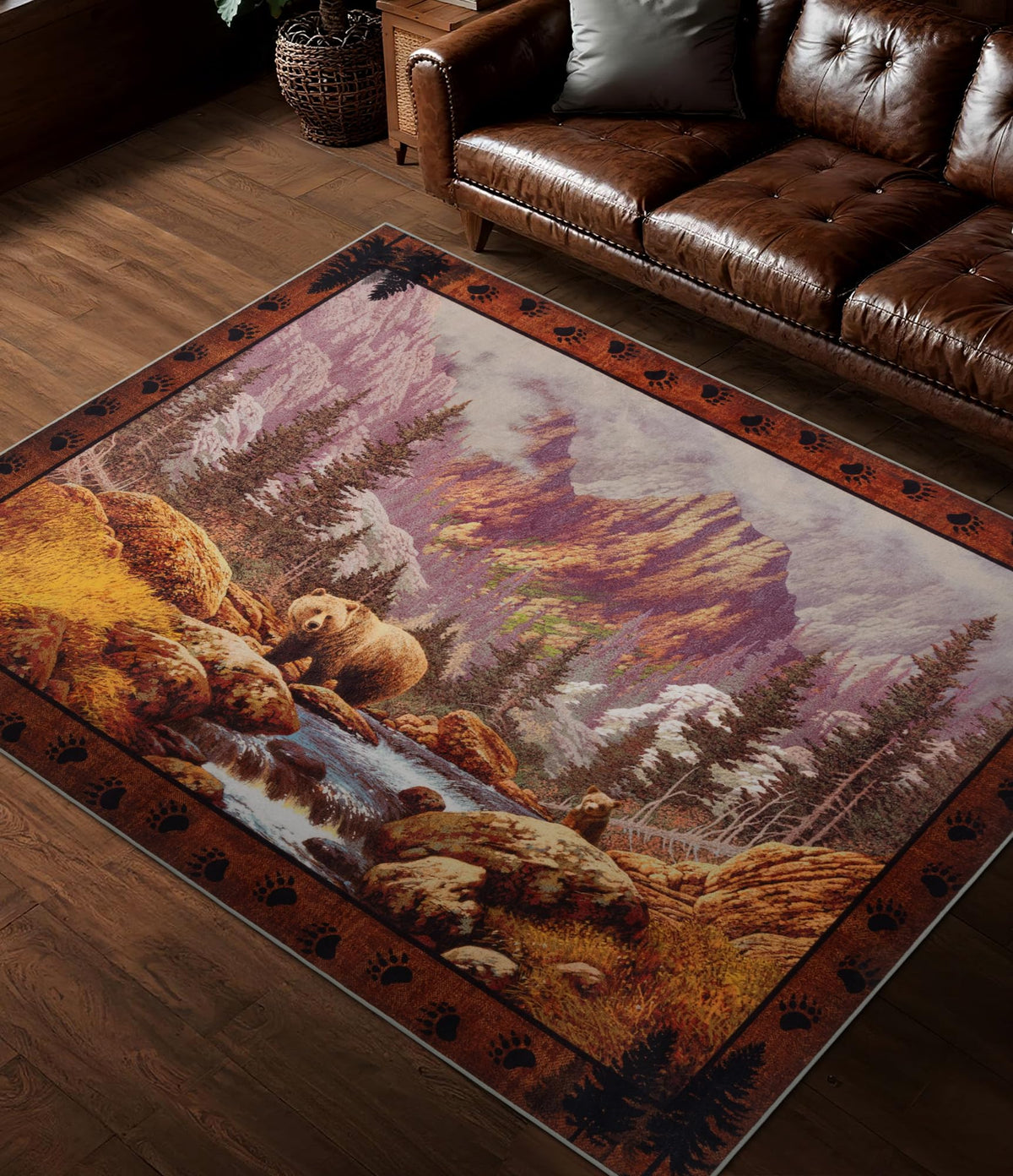 YIHOUSE Washable Rustic Cabin Runner Rug 2x6 Hallway