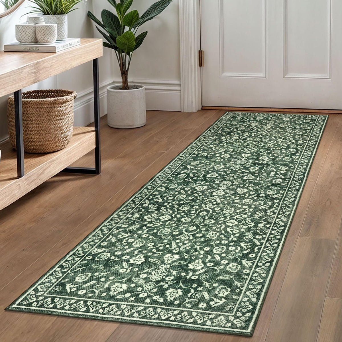 Vintage Washable Entryway Rug 2x3 Small Area Rug Non Slip Door Mat