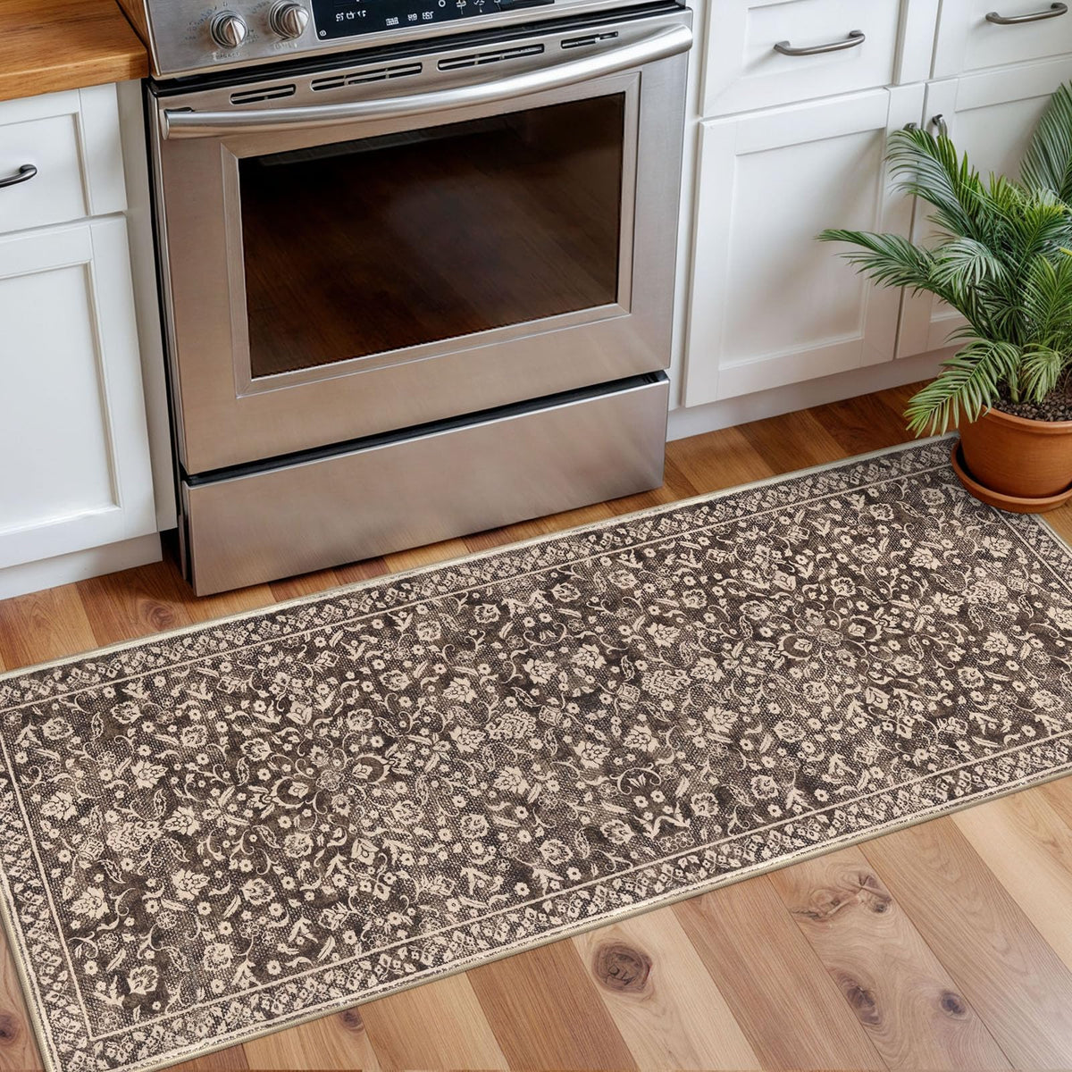 Vintage Washable Entryway Rug 2x3 Small Area Rug Non Slip Door Mat