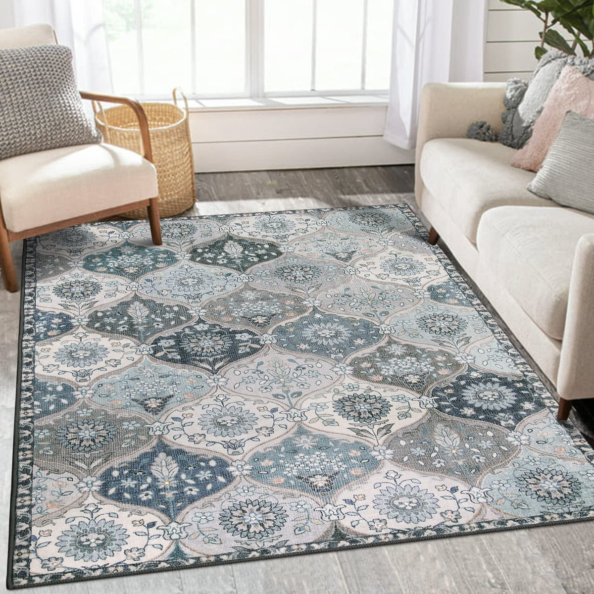 Lahome Washable Rugs for Entryway, 2x3 Kitchen Rugs Non Slip Washable