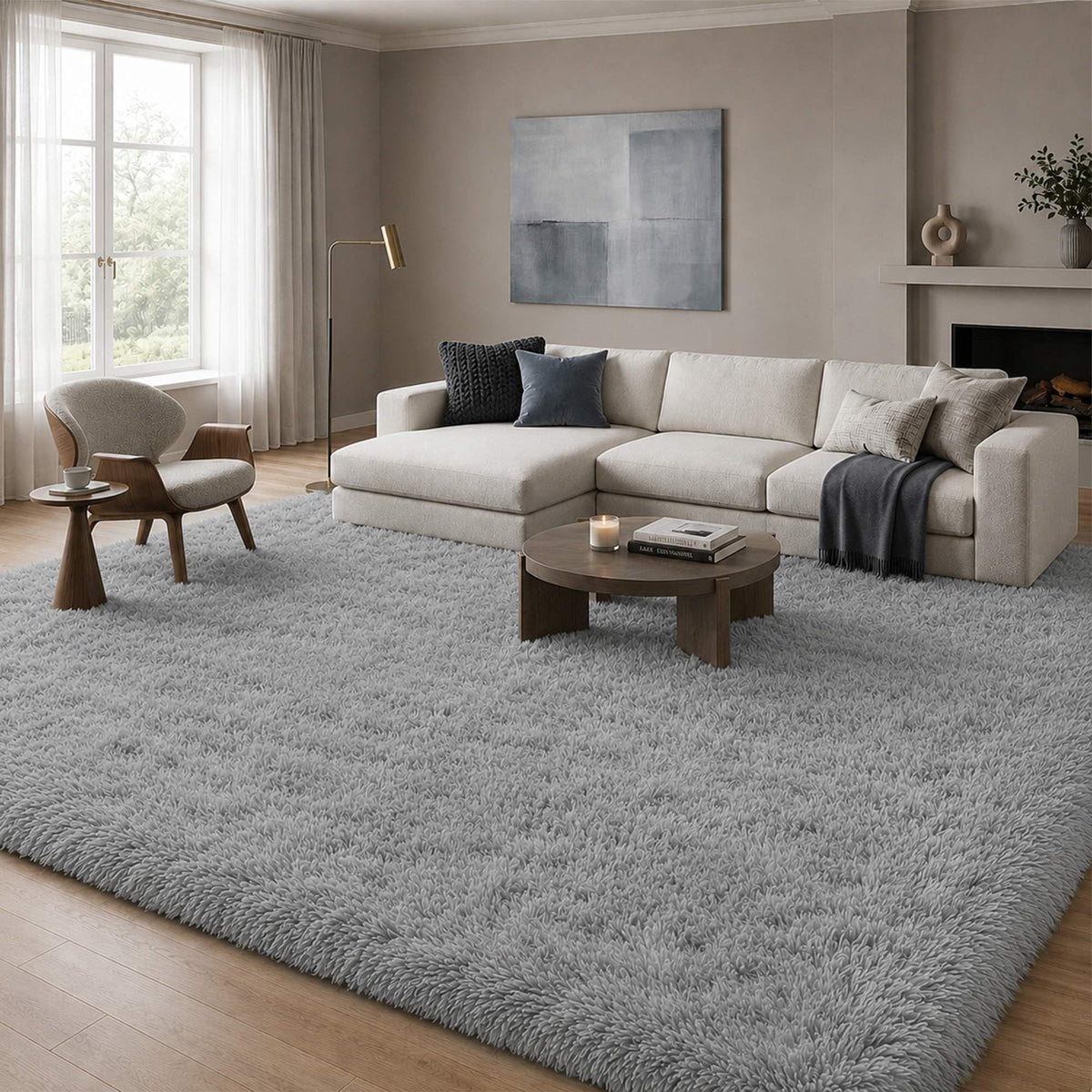 Baby Pink Fluffy Area Rug, Soft Washable, 2x5 Ft for Bedside