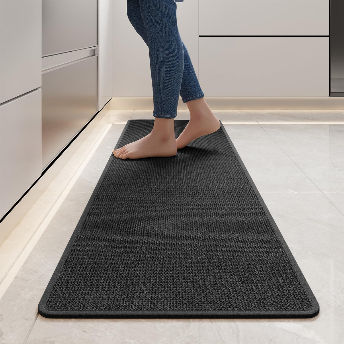 YDKGL Kitchen Rugs Kitchen Mats for Floor Non Slip Washable Brown 17"x30"