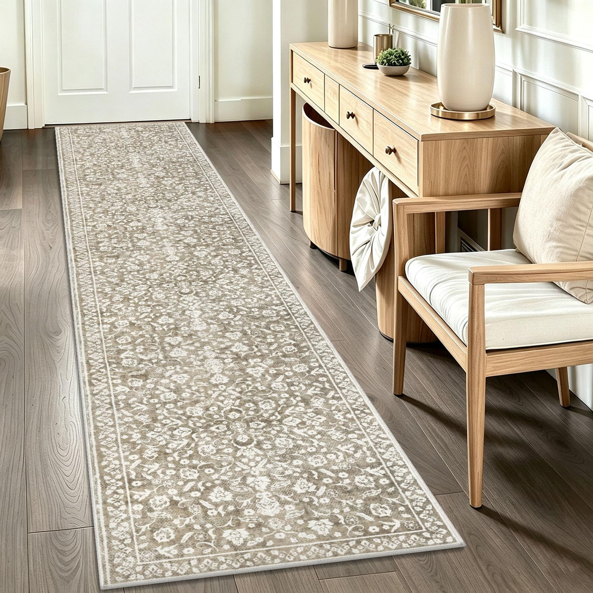 Vintage Washable Entryway Rug 2x3 Small Area Rug Non Slip Door Mat
