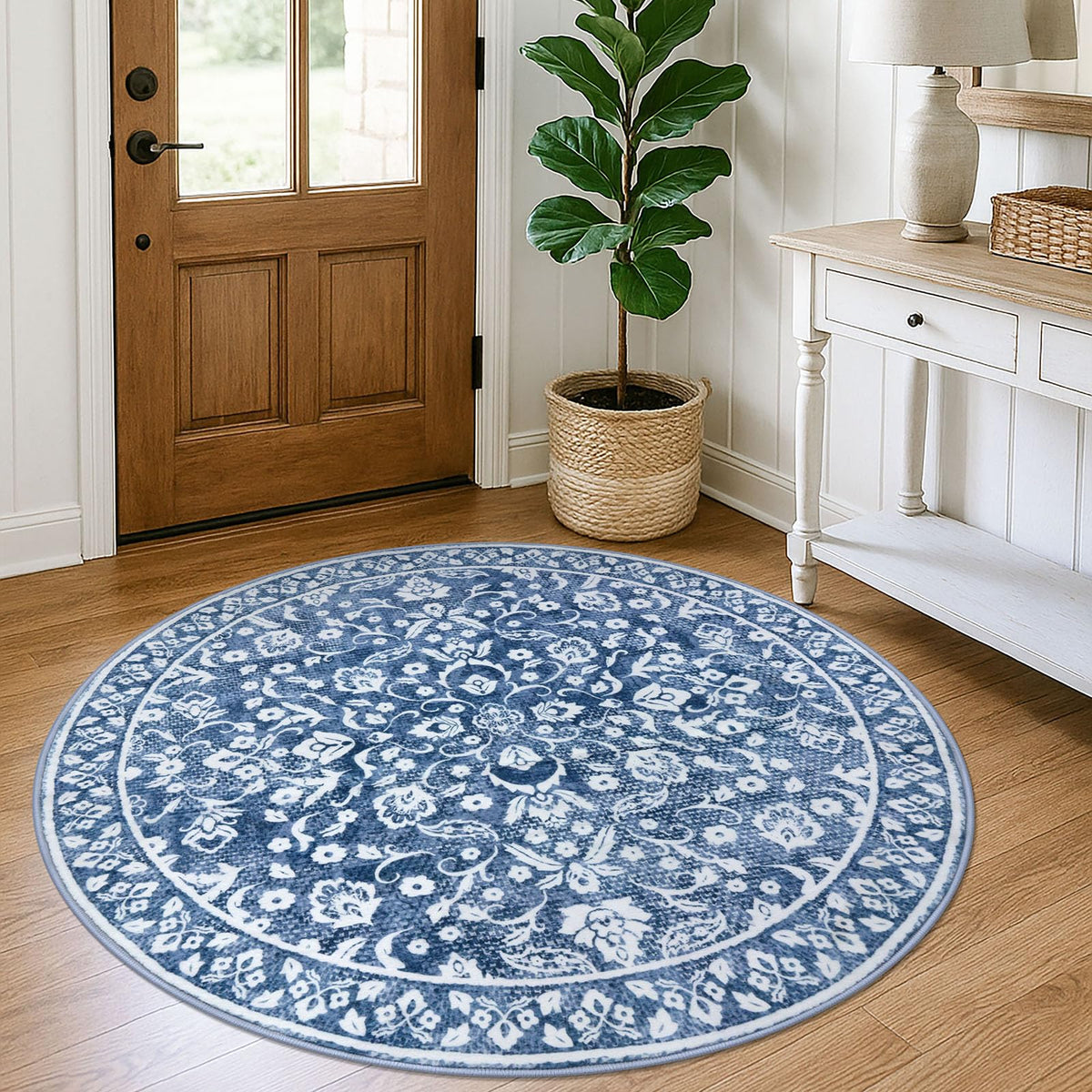 Vintage Washable Entryway Rug 2x3 Small Area Rug Non Slip Door Mat