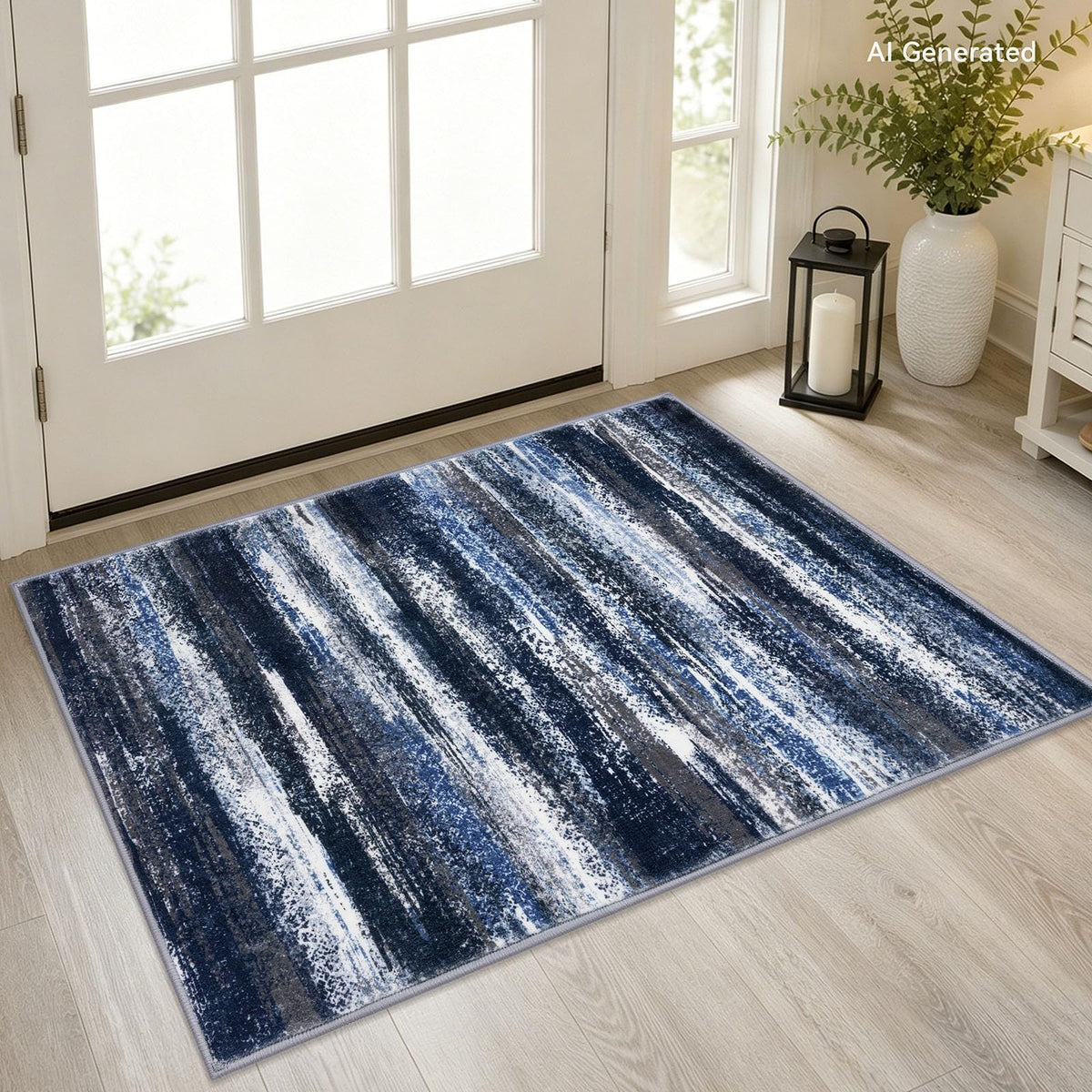 Lansny Abstract Washable 2x6 Runner Rug Non Slip Runners for Hallway