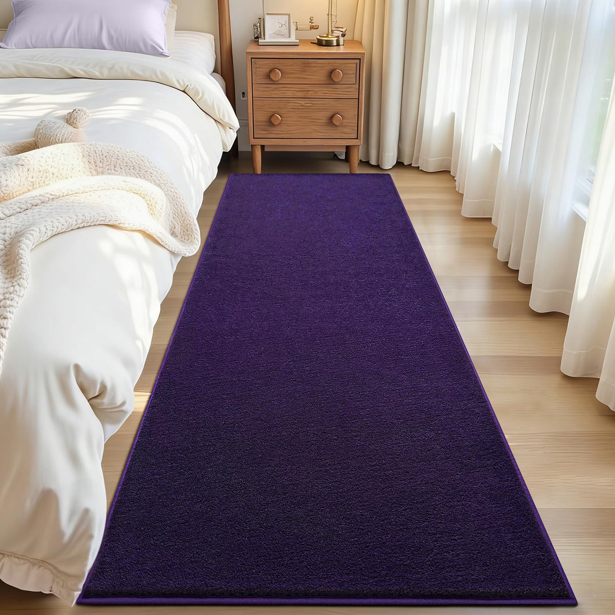 ISEAU 2x6 Soft Runner Rug for Hallway, Washable and Non-Slip, Black