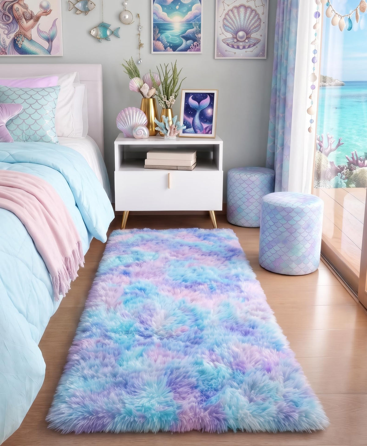 Super Soft Runner Rugs For Hallway 2x6 Ft,Grey Rug Home Decor Aesthetic
