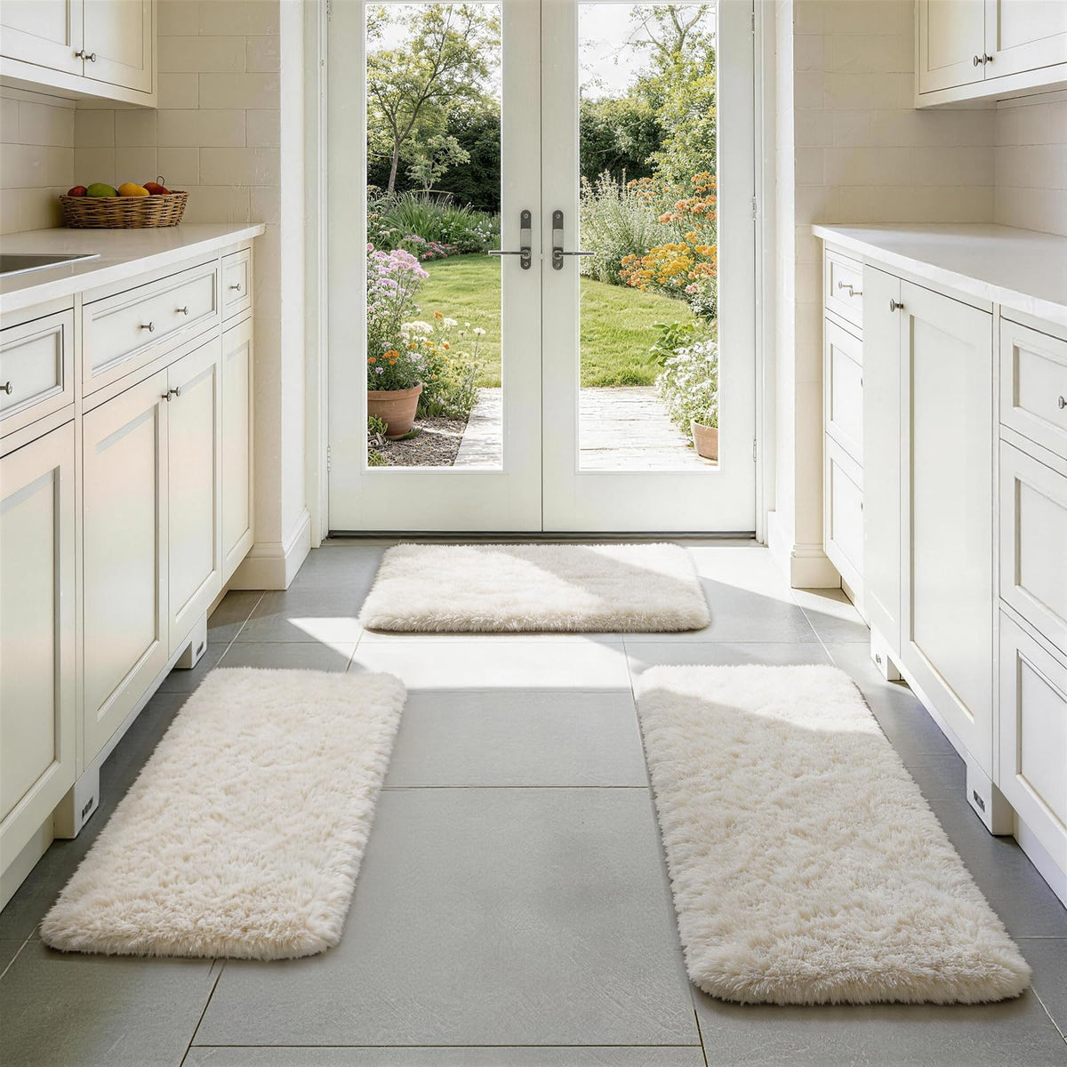 Ophanie 2x6 Washable Runner Rug for Hallway,Non-Slip Fluffy Soft Bedside Rugs, Bedroom Living Room Grey Shaggy Gray Carpet for Kids Girls Boys Dorm Nursery Home Decor Aesthetic