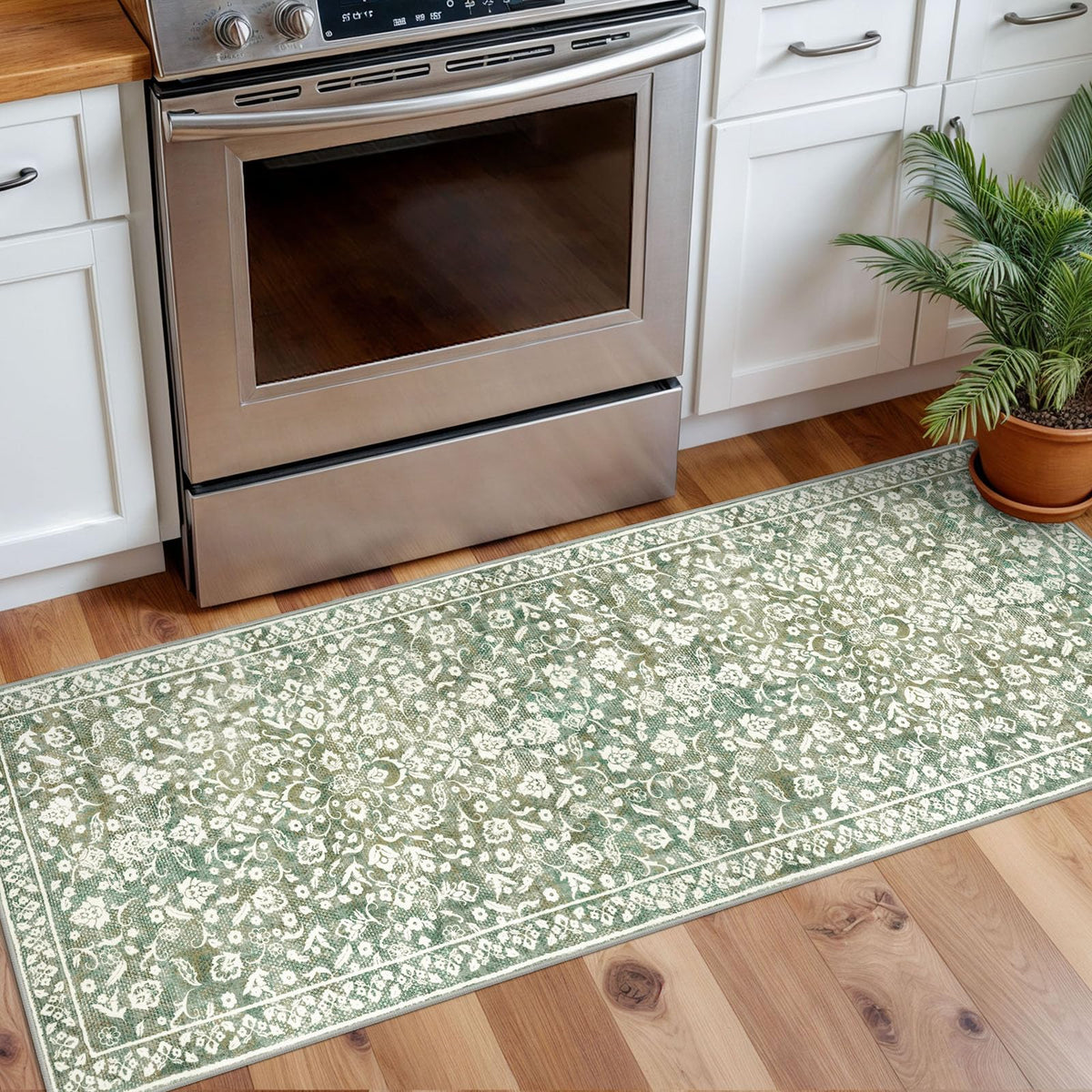 Vintage Washable Entryway Rug 2x3 Small Area Rug Non Slip Door Mat