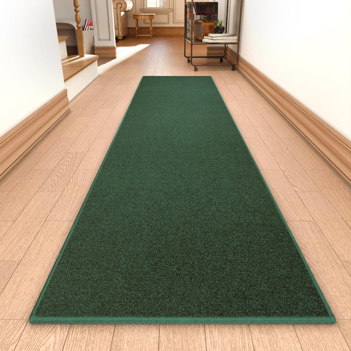 AREDO Runner Rug with Non Slip Rubber Backing 2*6 ft, Washable Soft Floor Carpet for Kitchen, Hallway, Entryway Indoor, Bedroom, Laundry, Low Pile Area Rugs, Solid color with Pointillism style, BLACK
