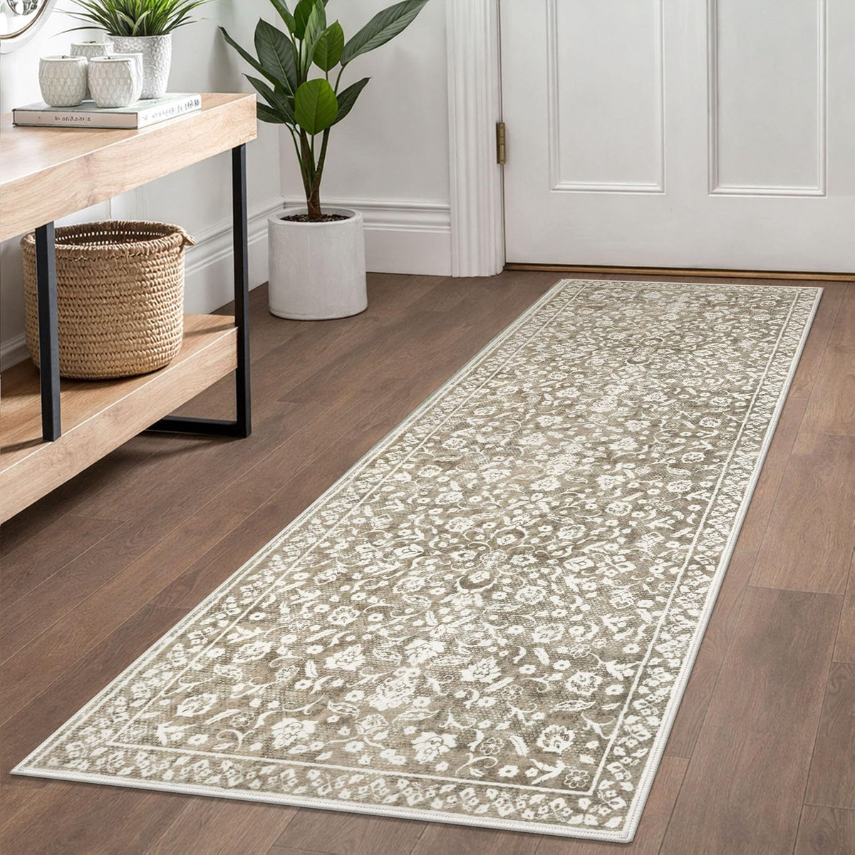 Vintage Washable Entryway Rug 2x3 Small Area Rug Non Slip Door Mat
