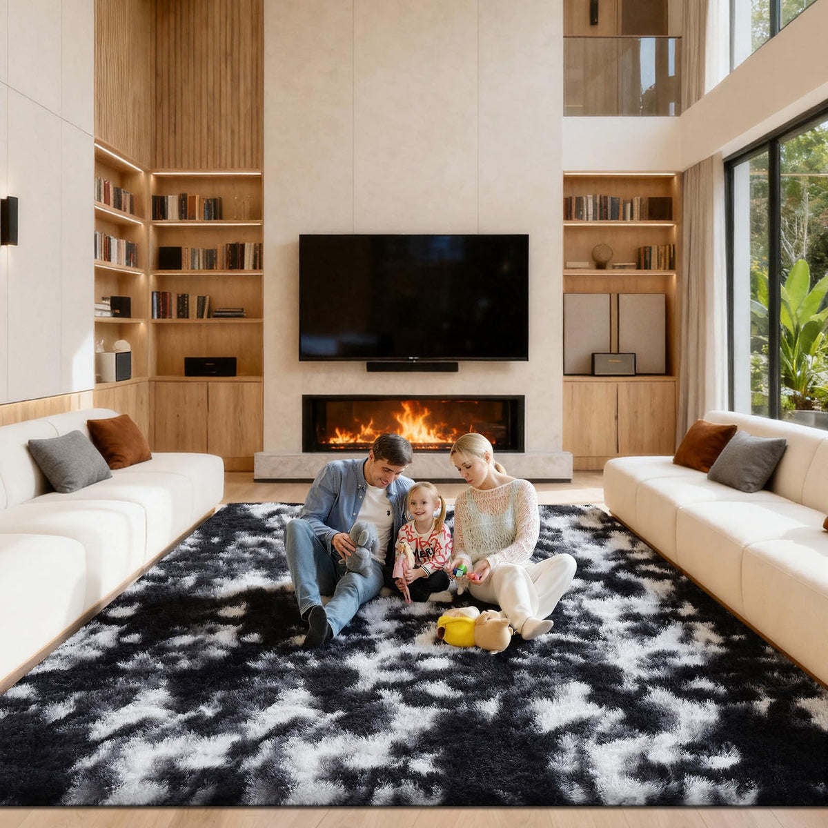 Pink Rug for Bedroom, 2x3 Small Fluffy Area Rugs for Living Room