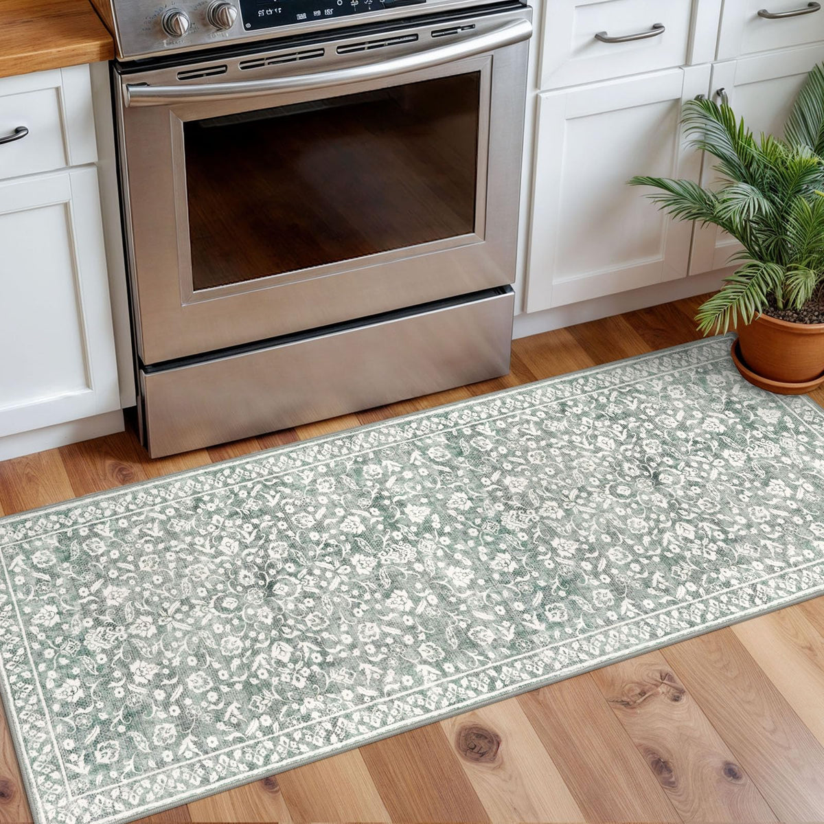 Vintage Washable Entryway Rug 2x3 Small Area Rug Non Slip Door Mat
