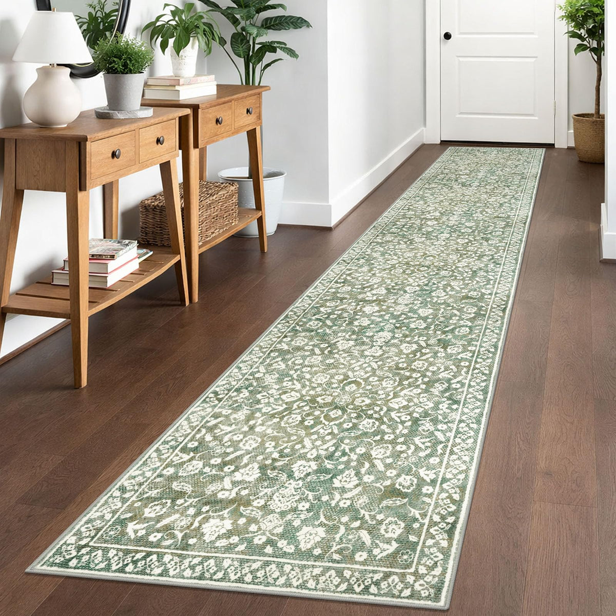 Vintage Washable Entryway Rug 2x3 Small Area Rug Non Slip Door Mat