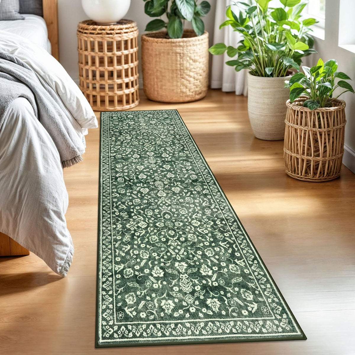 Vintage Washable Entryway Rug 2x3 Small Area Rug Non Slip Door Mat
