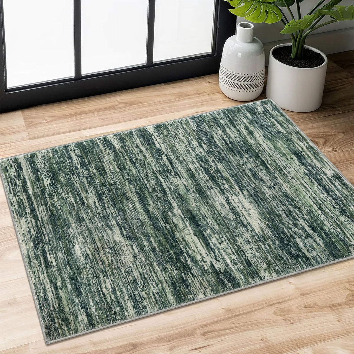 SIILOOM 3x5 Washable Area Rug Non Slip Door Mat Indoor for Entryway Bedside