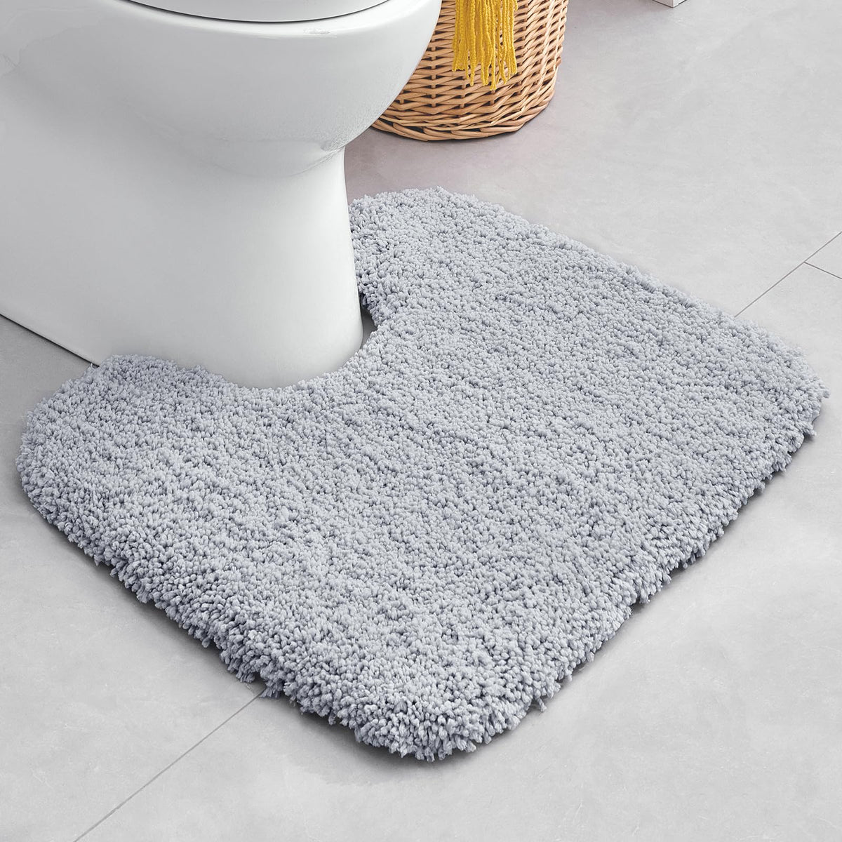 Microfiber Bathroom Rugs 24x17 Absorbent Soft Non Slip, Blue