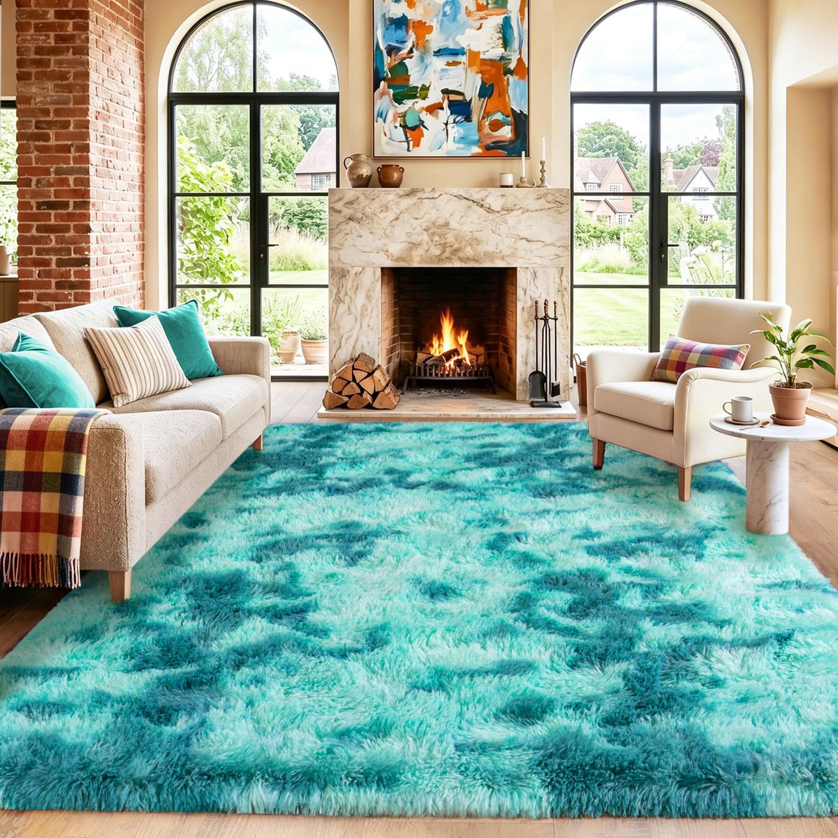 Small Black Area Rug, 2x3 Rug for Bedroom Shaggy Throw Rugs for Dorm Rug, Soft Shag Carpet for Kids Room, Plush Comfy Fluffy Bedside Rug for Home Decor Aesthetic