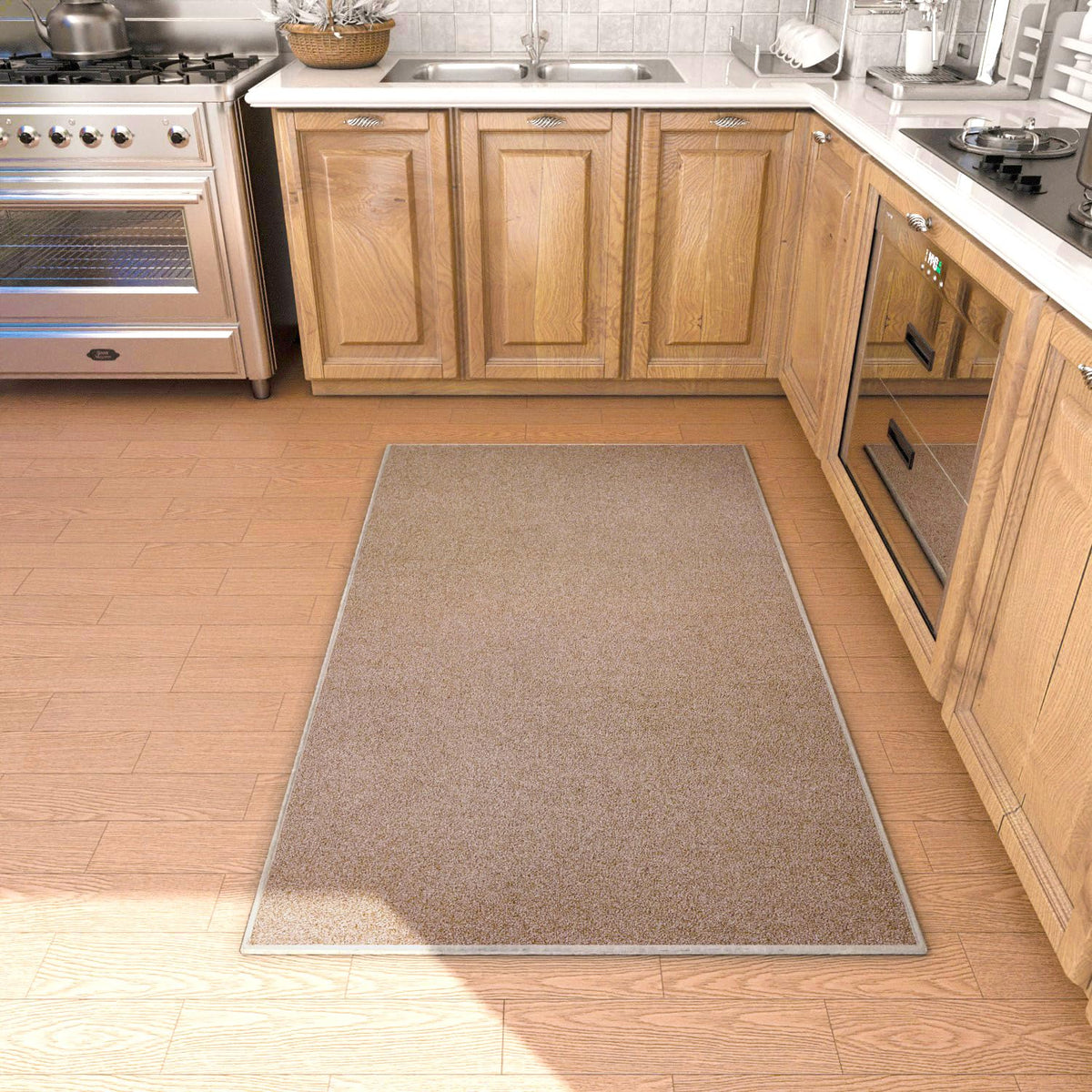 AREDO Runner Rug with Non Slip Rubber Backing 2*6 ft, Washable Soft Floor Carpet for Kitchen, Hallway, Entryway Indoor, Bedroom, Laundry, Low Pile Area Rugs, Solid color with Pointillism style, BLACK