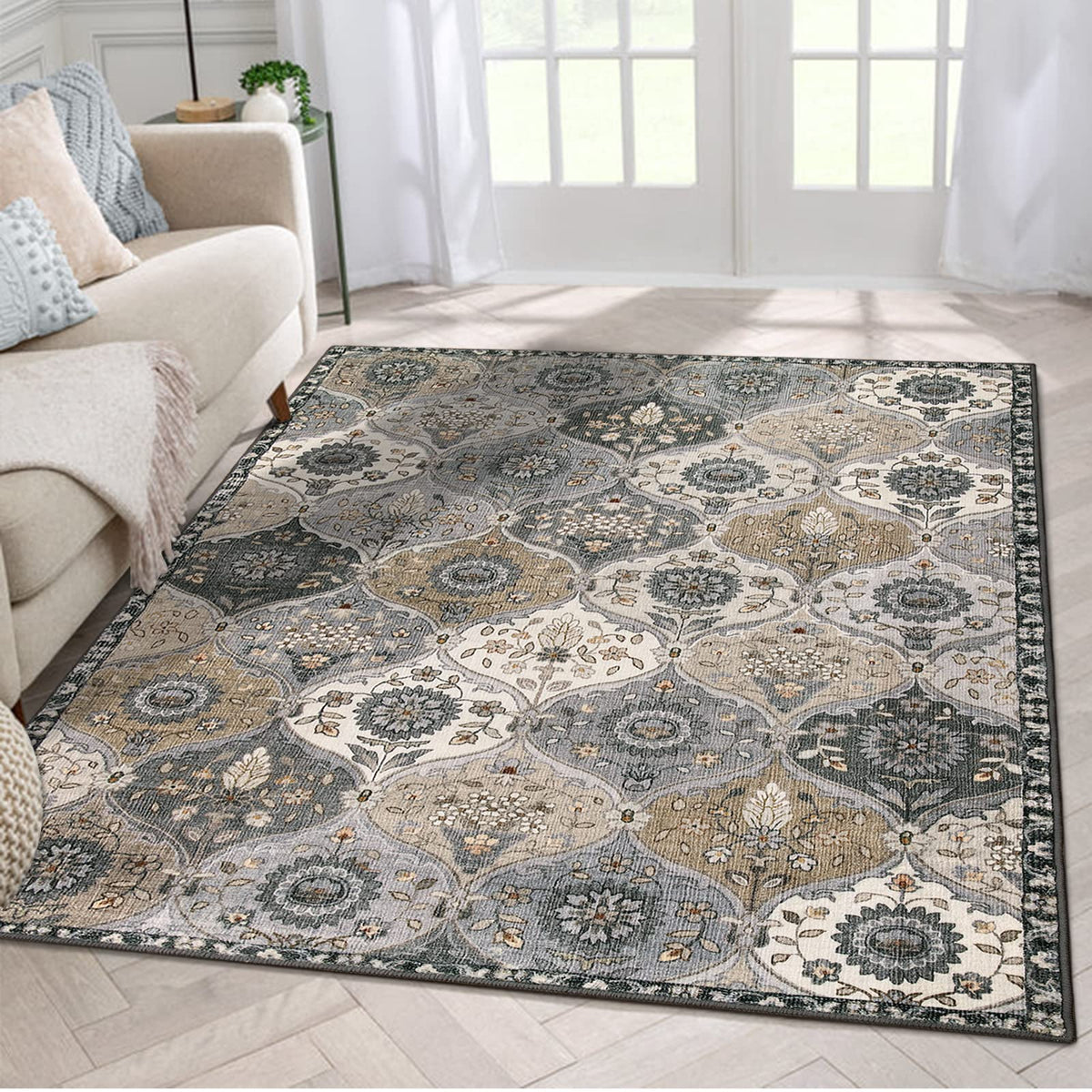 Lahome Washable Rugs for Entryway, 2x3 Kitchen Rugs Non Slip Washable