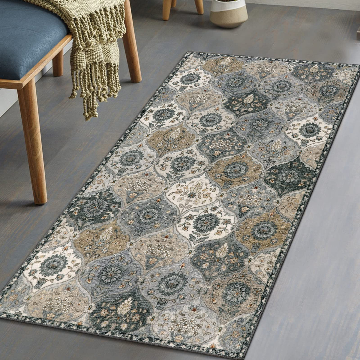 Lahome Washable Rugs for Entryway, 2x3 Kitchen Rugs Non Slip Washable