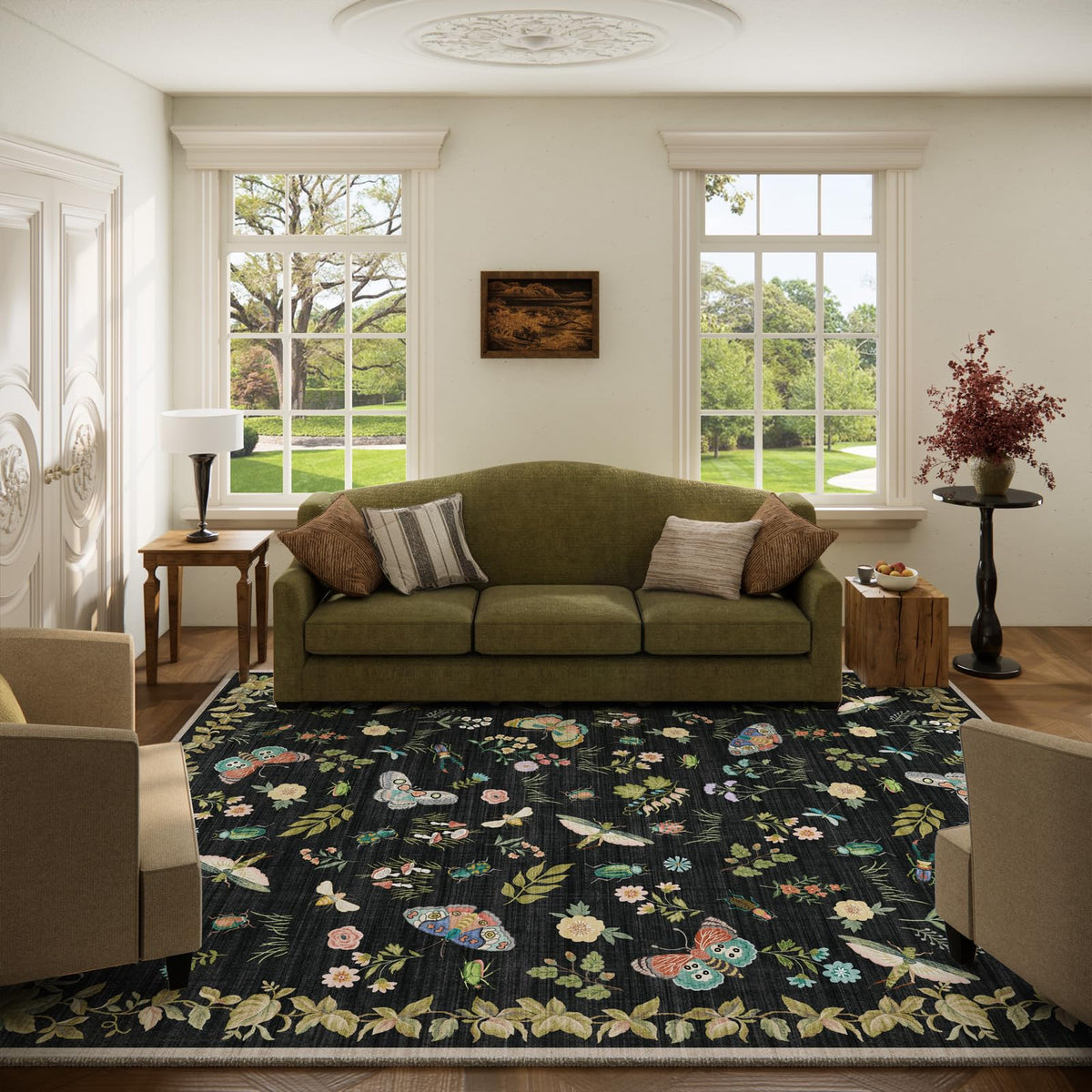 Machine Washable Small Rugs for Entryway: Door Mat Indoor Entrance 2x3 Throw Rug Non-Slip Low Pile Soft Kitchen Rugs for Front Door Indoor Entrance Entry Bedside Kids Room