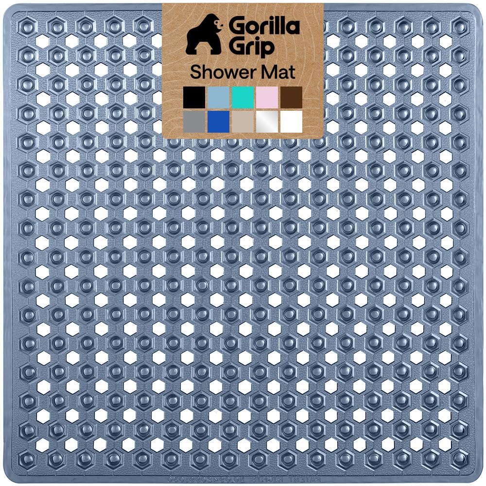 GORILLA GRIP Bath Tub Shower Mat, Bathtub Floor Liner, 35x16 Clear