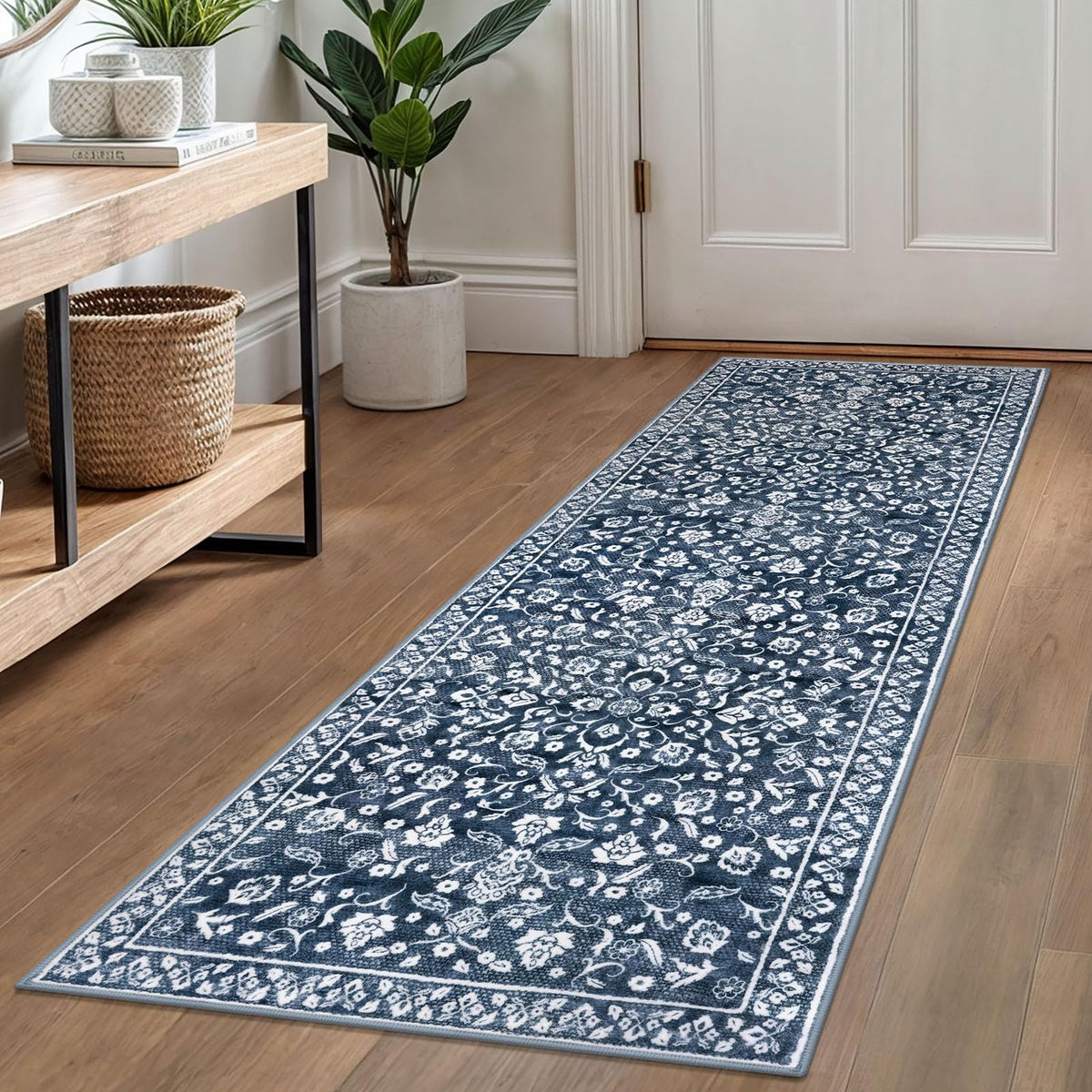 Vintage Washable Entryway Rug 2x3 Small Area Rug Non Slip Door Mat