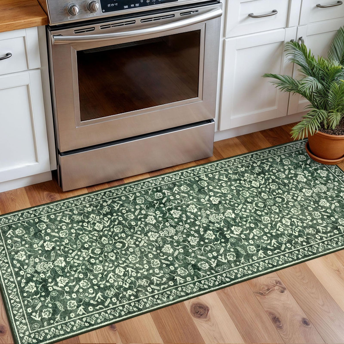 Vintage Washable Entryway Rug 2x3 Small Area Rug Non Slip Door Mat