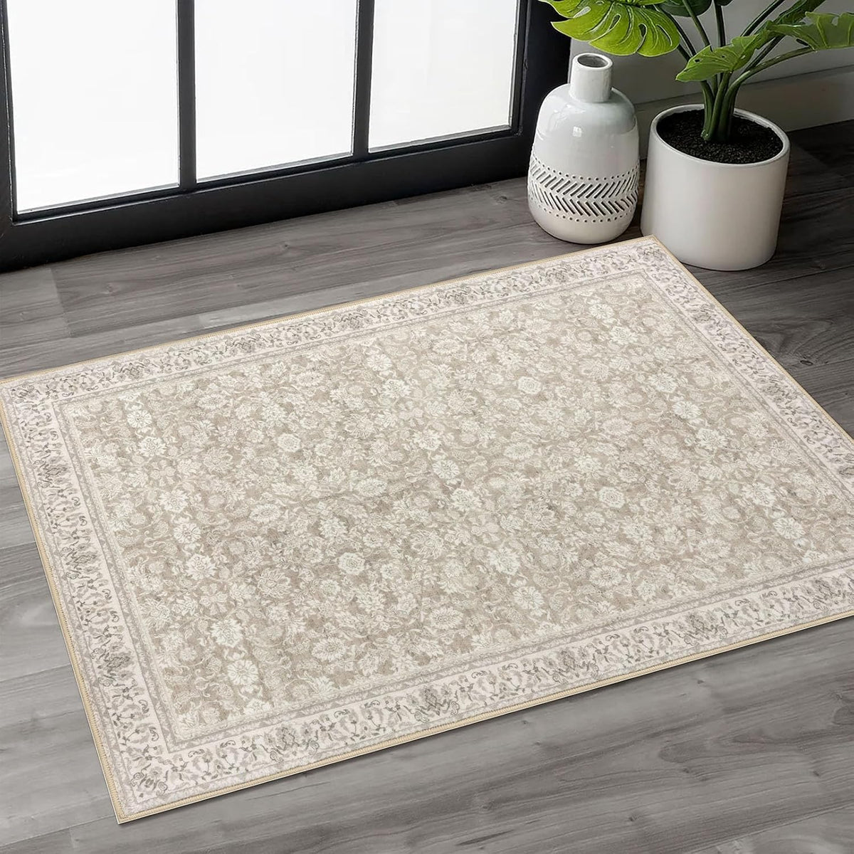 SIILOOM 2x3 Small Washable Area Rug Entryway Door Mat Indoor Kitchen Runner