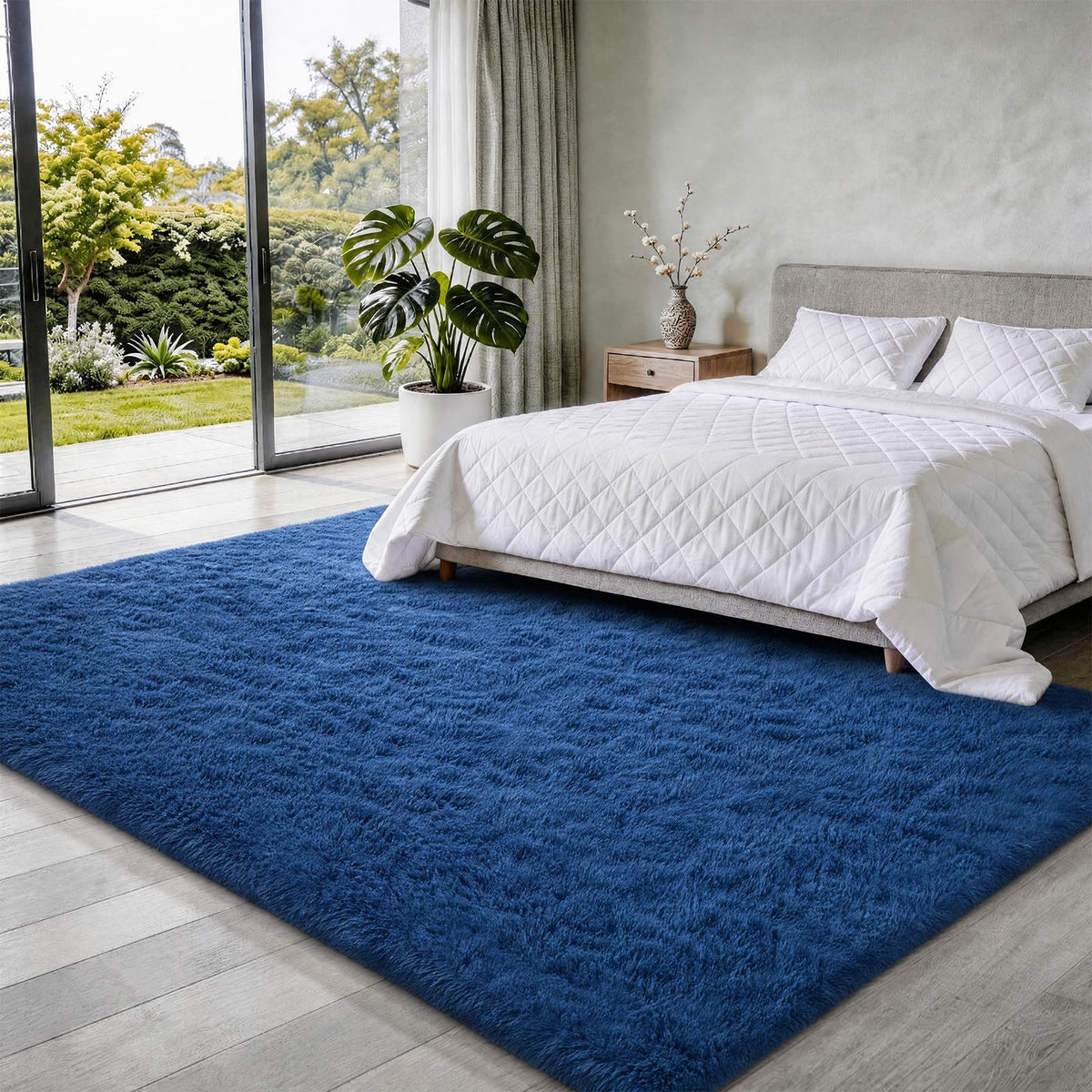 Ophanie 2x6 Washable Runner Rug for Hallway,Non-Slip Fluffy Soft Bedside Rugs, Bedroom Living Room Grey Shaggy Gray Carpet for Kids Girls Boys Dorm Nursery Home Decor Aesthetic