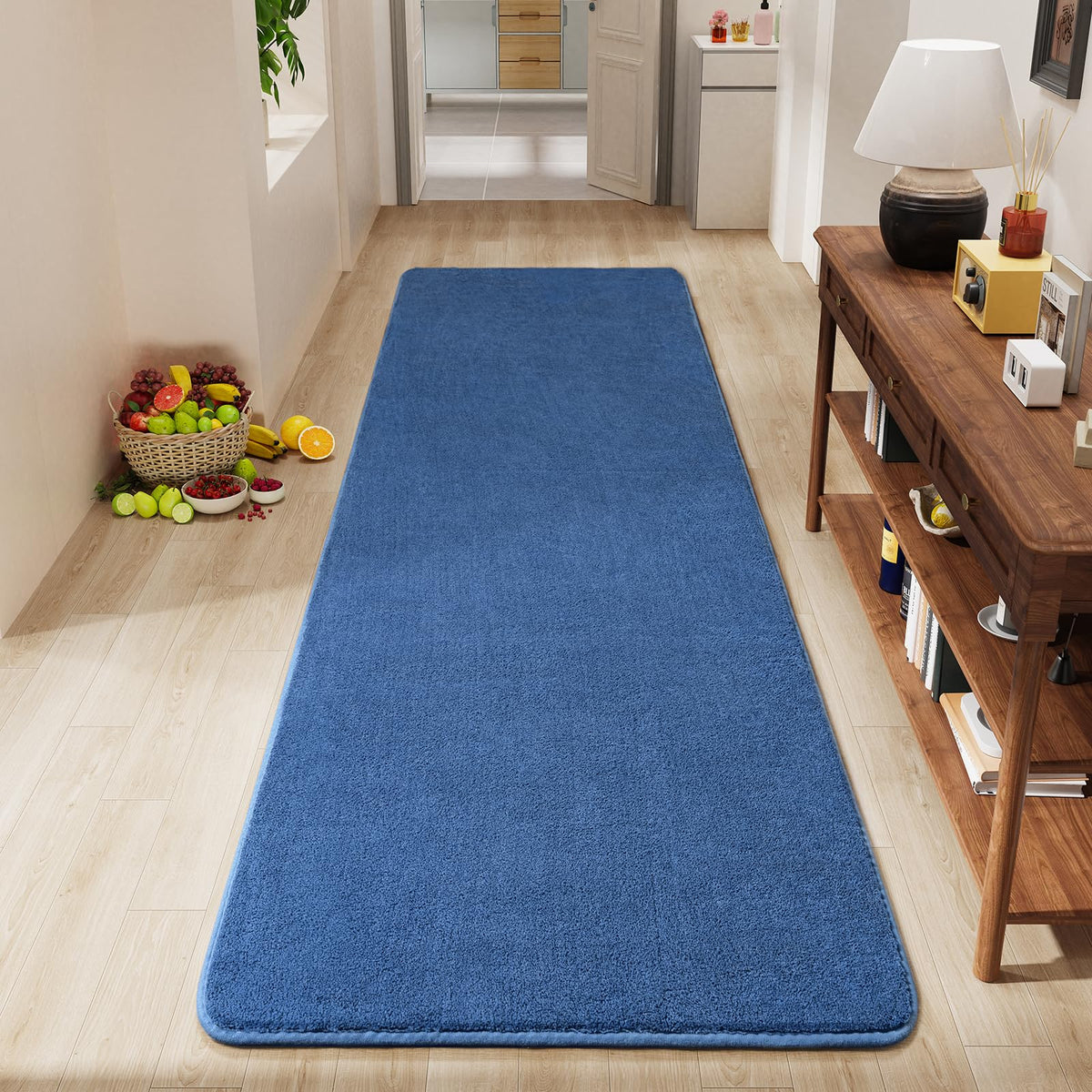 Amearea Modern Soft Hallway Runner Rug, 2x6 Feet Black Washable Runner Rugs