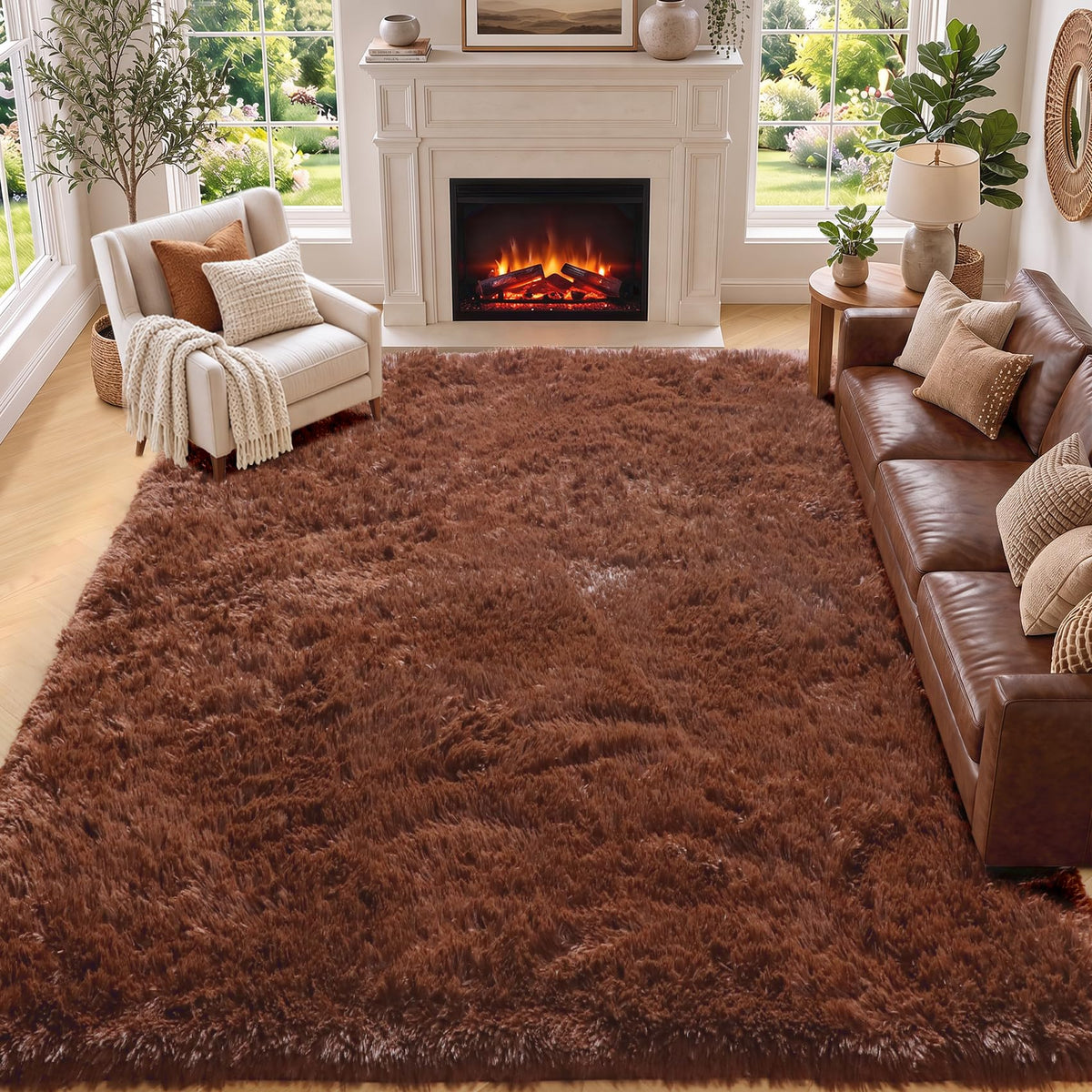 White Runner Rugs for Bedroom Living Room, Fluffy 2x6 Bedside Soft Area Rug