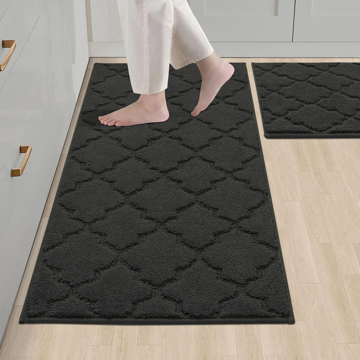 COSY HOMEER Soft Kitchen Floor Mats and Rugs Non Slip 20"x59",Dark Grey