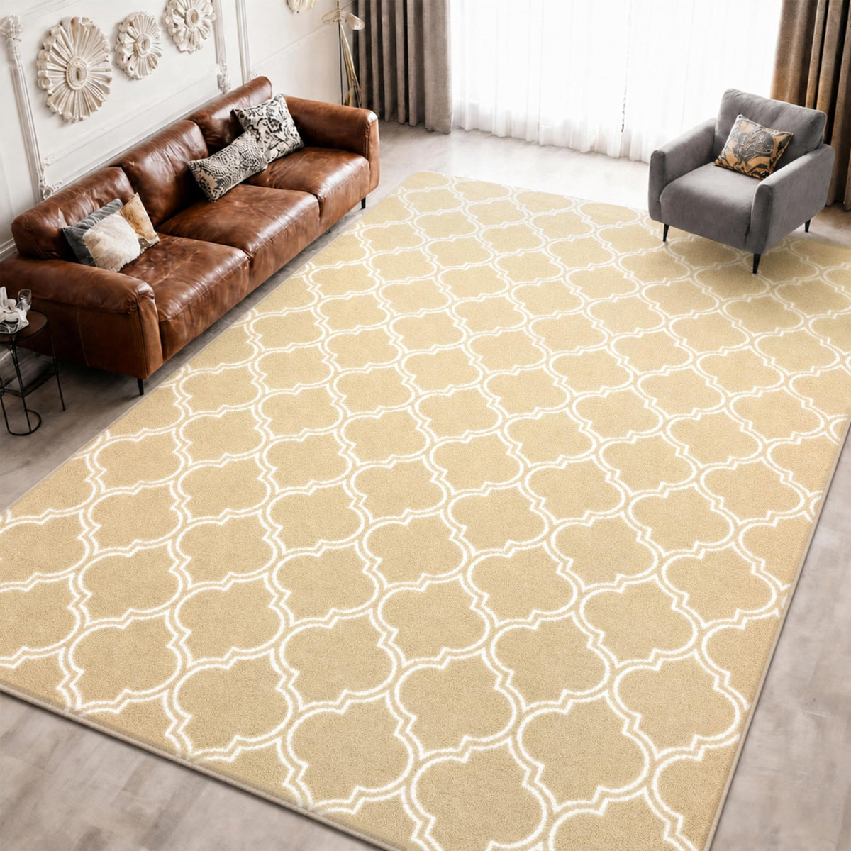 Keeko 2x4 Area Rugs for Living Room,Soft Washable Memory Foam Bedroom Rug